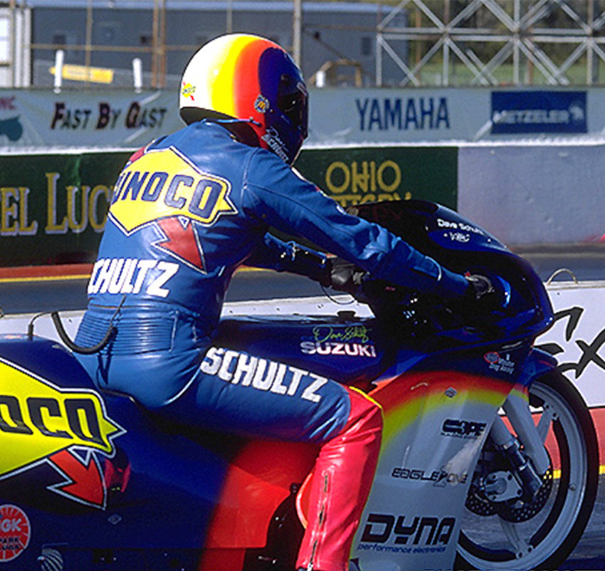 1996 Dave Schultz Pro Stock Motorcycle Drag Race Used Helmet