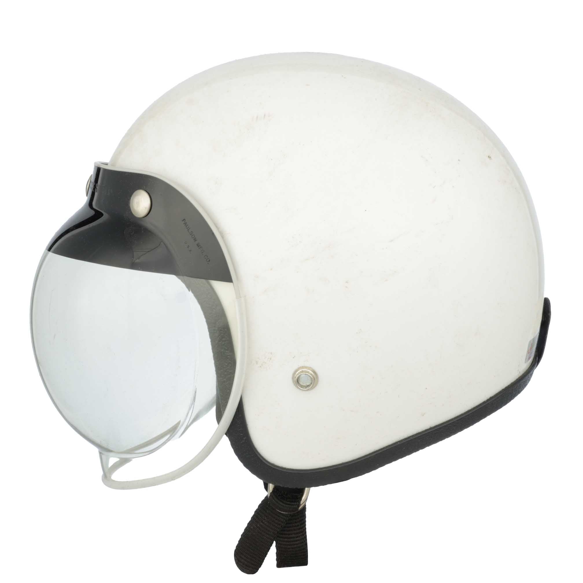 1960s Phil Hill Race Used Bubble Visor With Replica Helmet