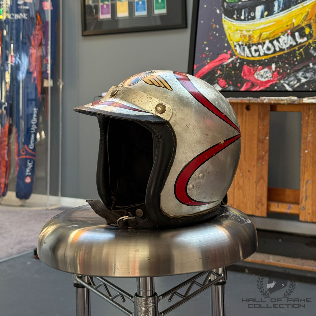 1963 Johnny Rutherford 'Rookie Indianapolis 500' Ed Kostenuk IndyCar Helmet