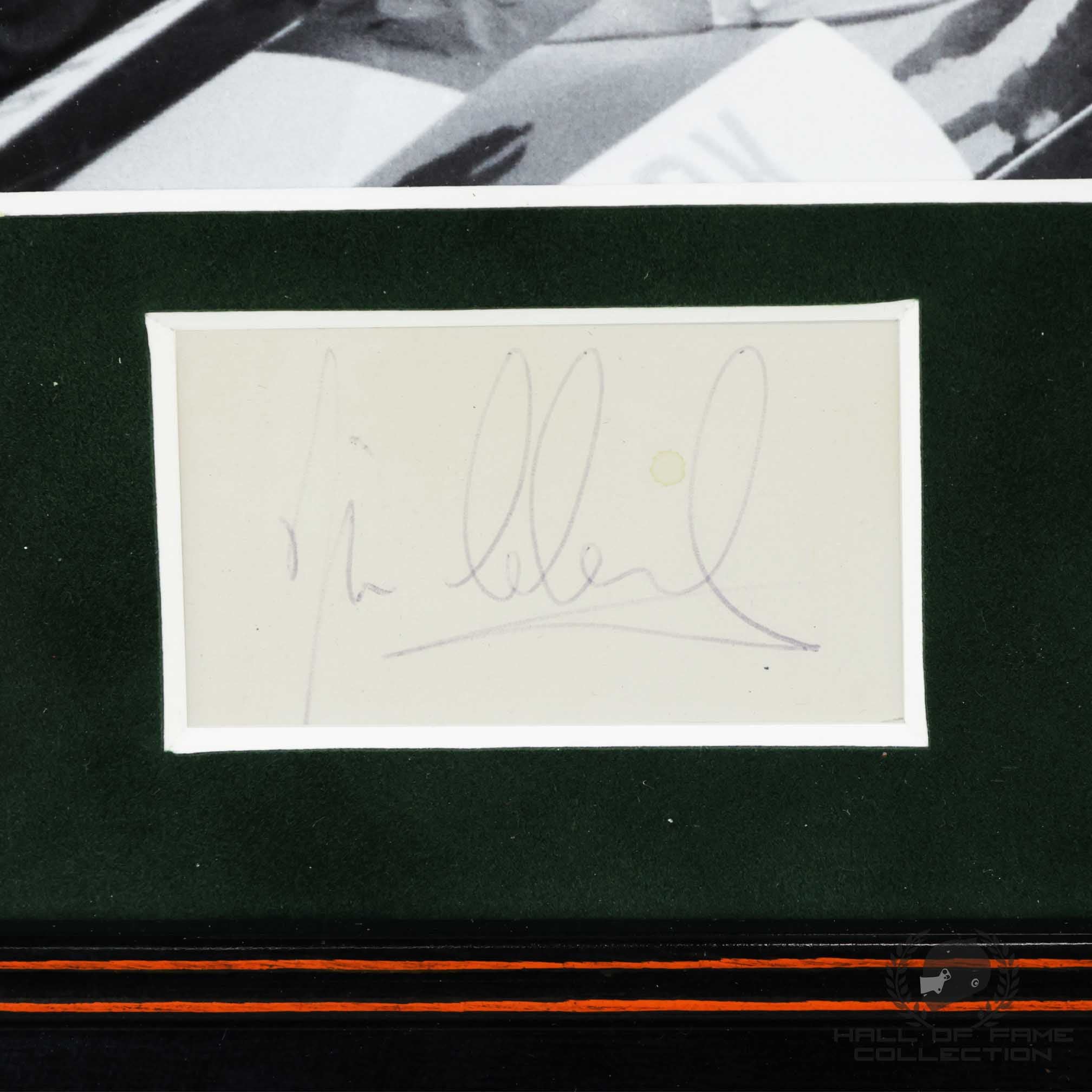 1965 Jim Clark & Colin Chapman British Grand Prix Signed Framed F1 Photo