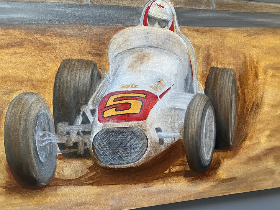 1968 Al Unser Hoosier 100 36 x 24 Original Ron Burton Artwork