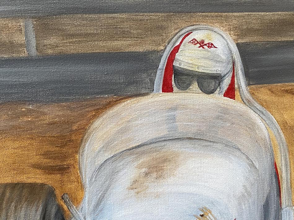 1968 Al Unser Hoosier 100 36 x 24 Original Ron Burton Artwork