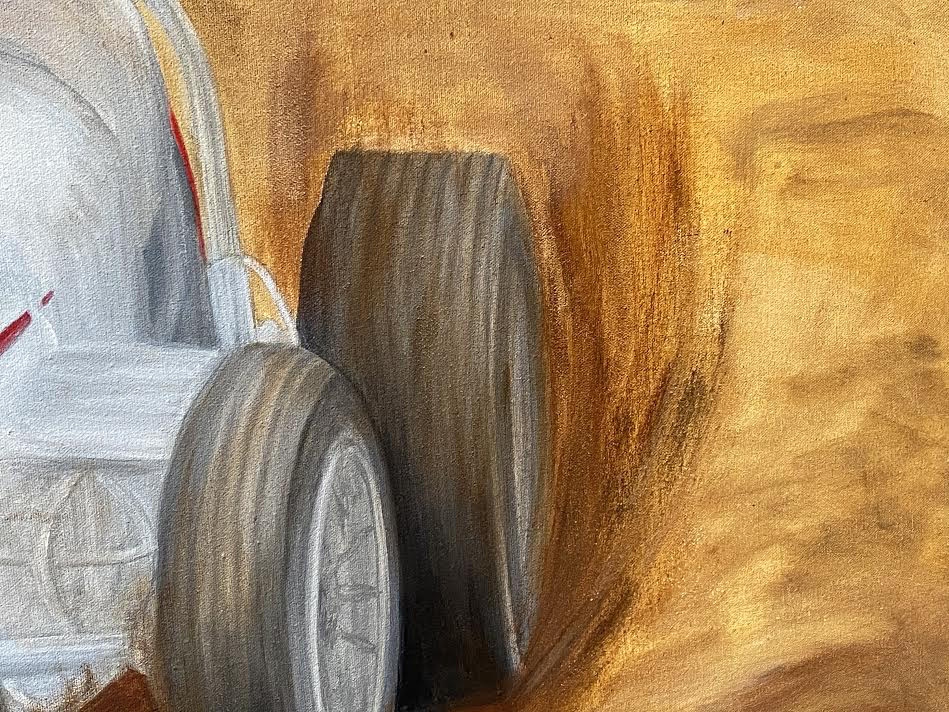 1968 Al Unser Hoosier 100 36 x 24 Original Ron Burton Artwork