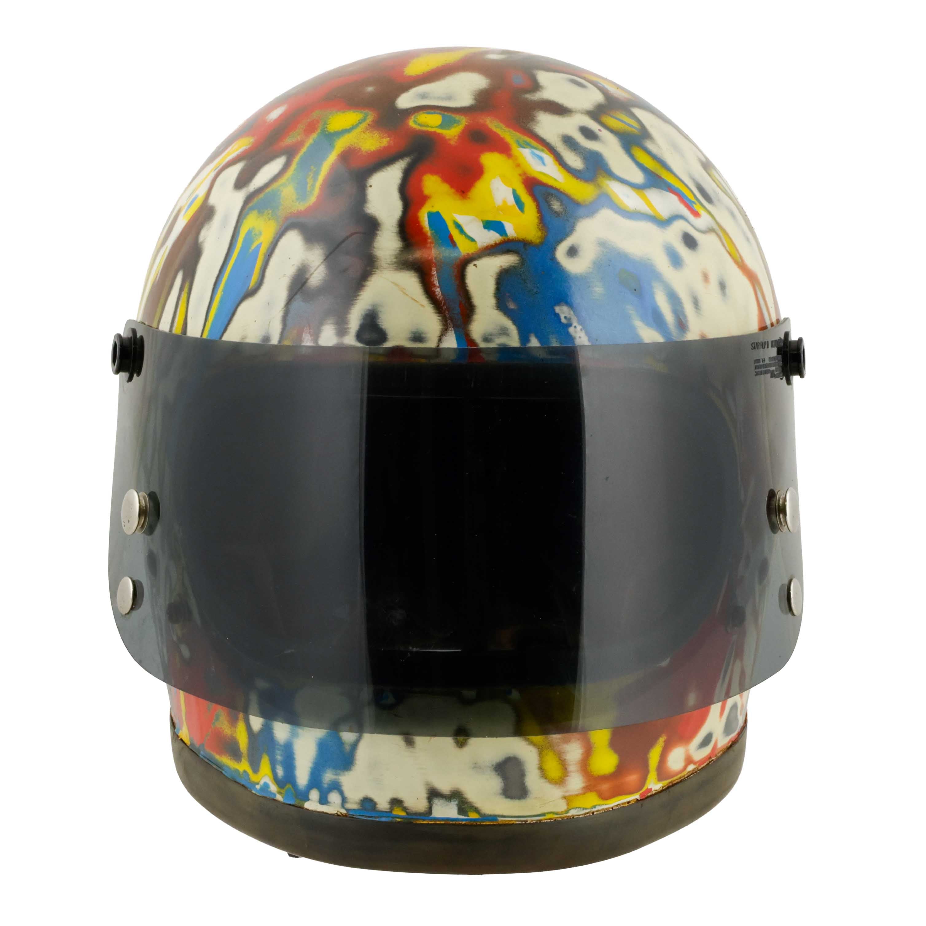 1970's Cy Fairchild Race Worn USAC Sprint Car Bell Star Helmet