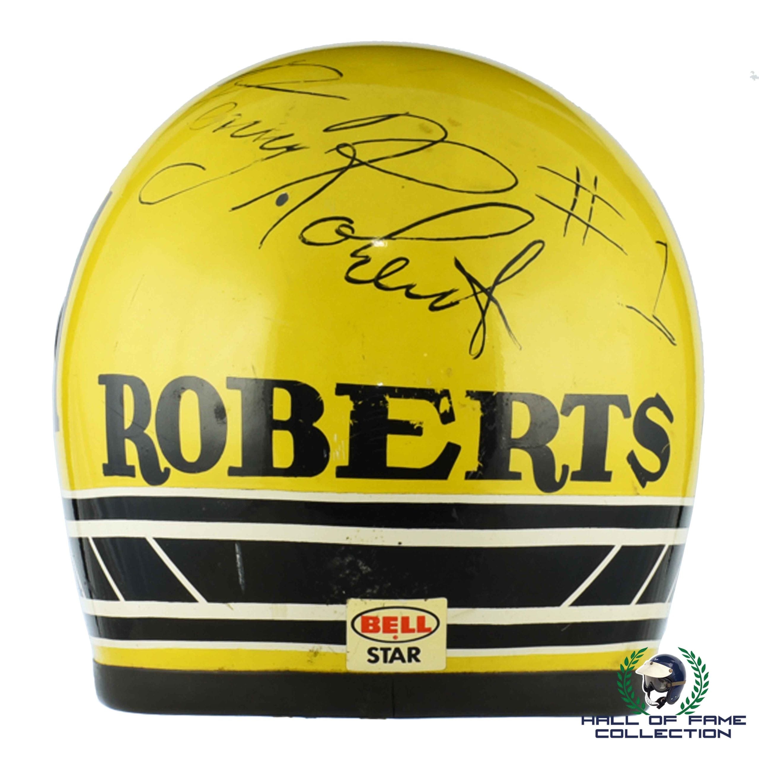 1974 Kenny Roberts Sr. Signed Race Used Yamaha Bell Star Helmet