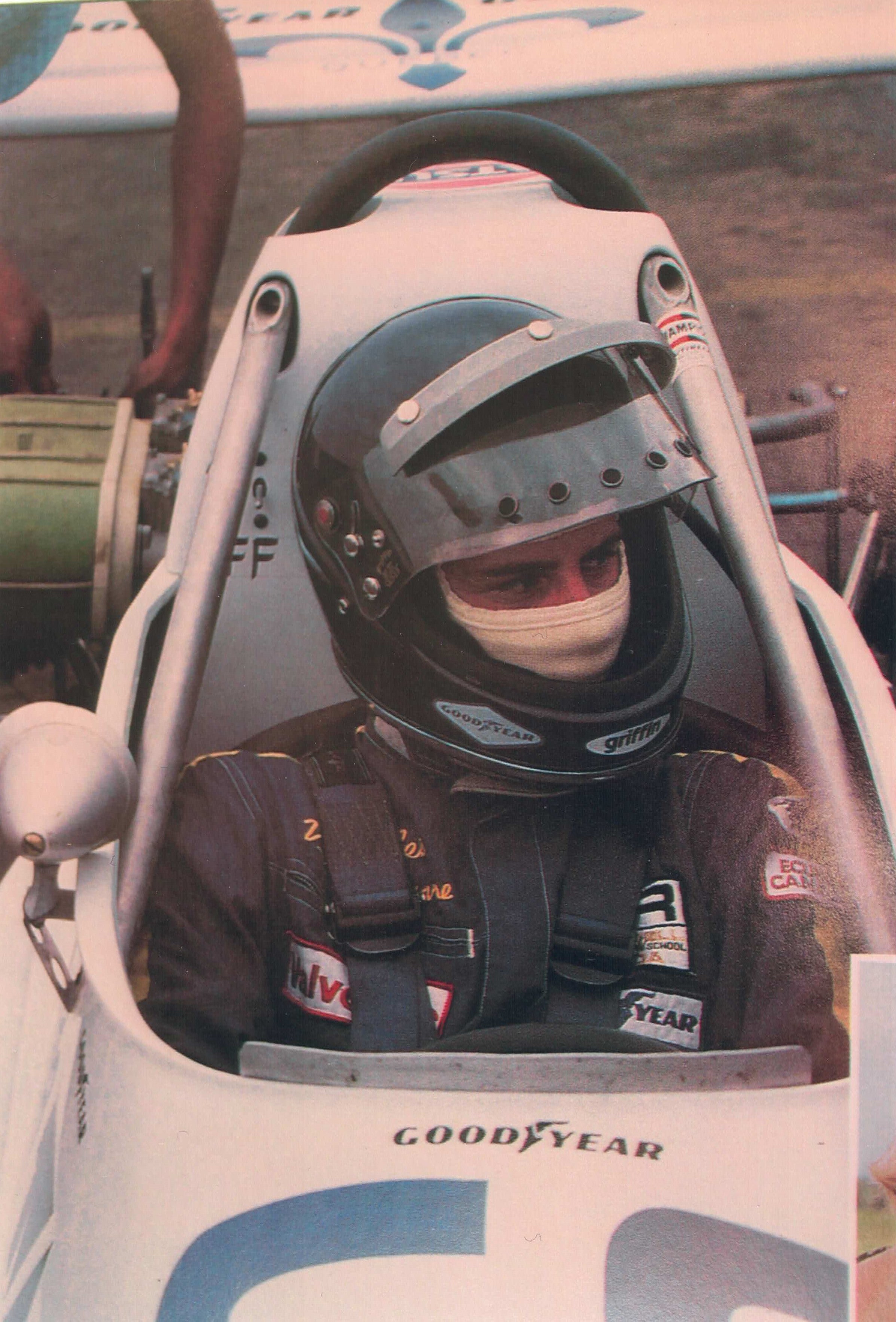 1976 Gilles Villeneuve Griffin Clubman Formula Atlantic F1 Paint Protoytype Helmet