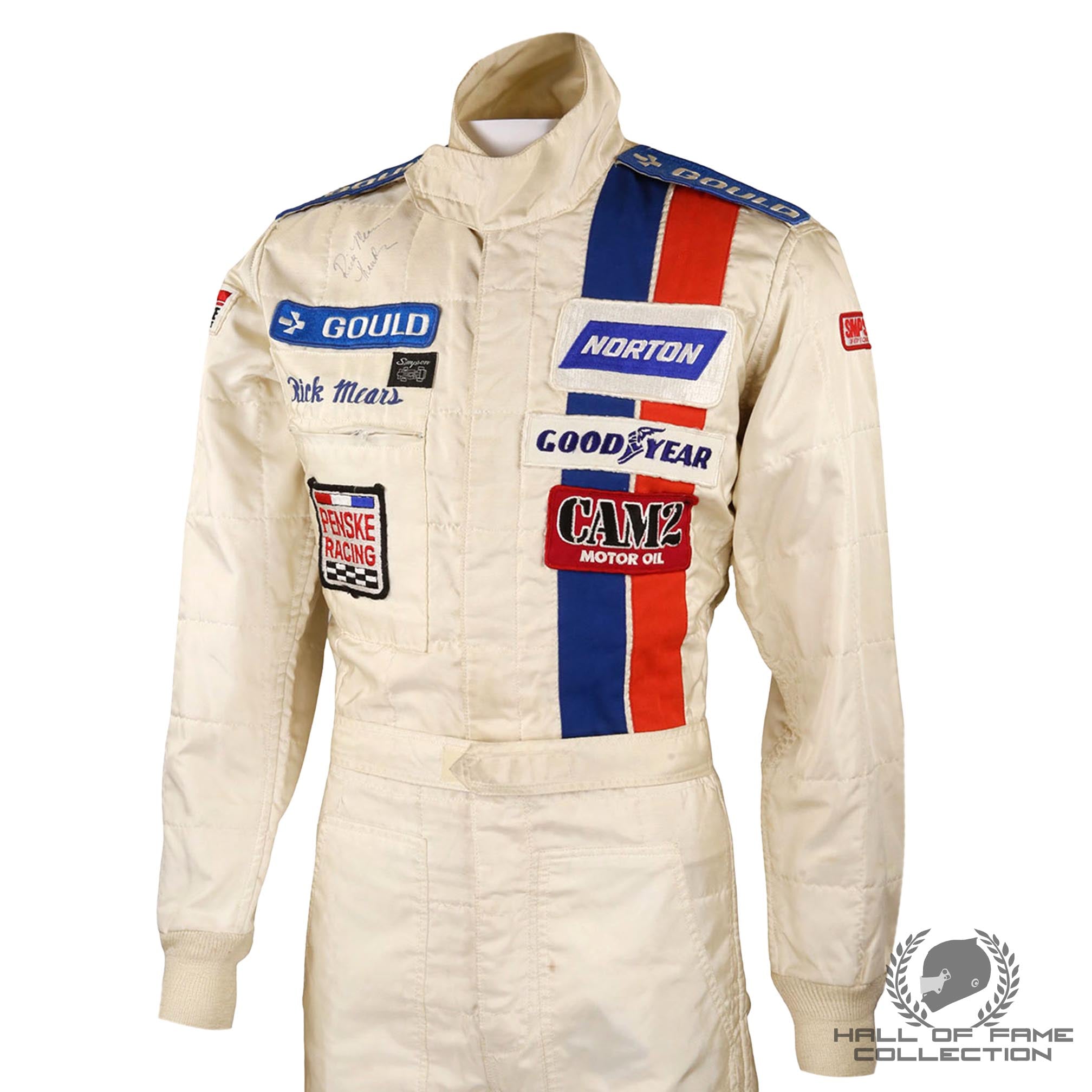 1979 Rick Mears Signed Race Used Team Penske IndyCar Suit
