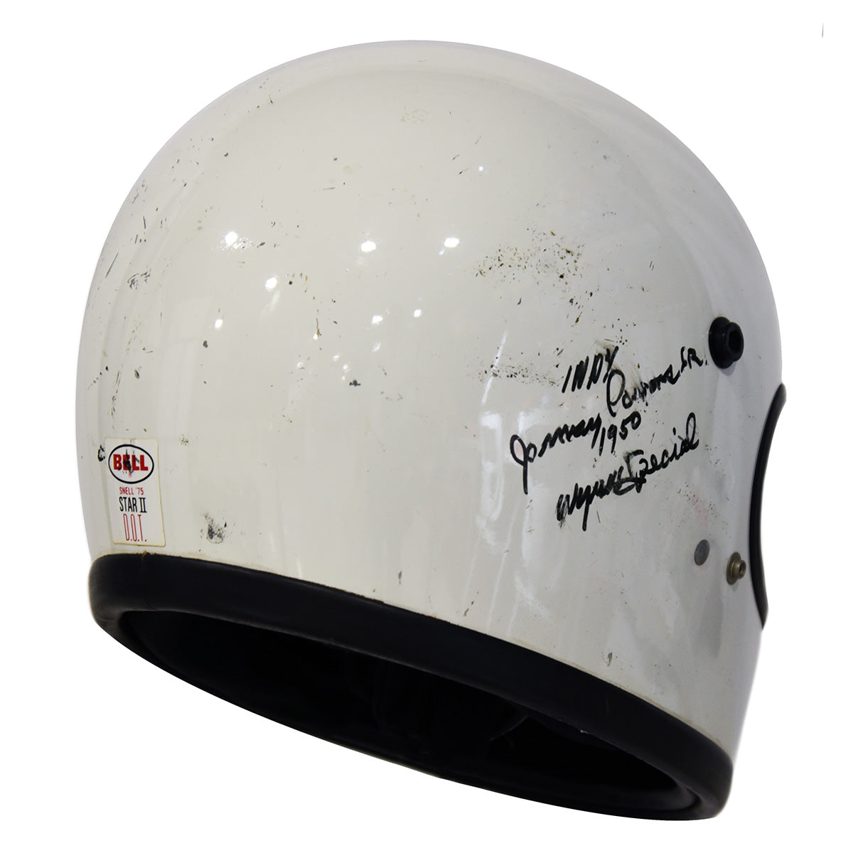1980 Johnny Parsons Jr. / Johnnie Parsons Sr. Signed Indy 500 Parade Lap Bell Star II Helmet