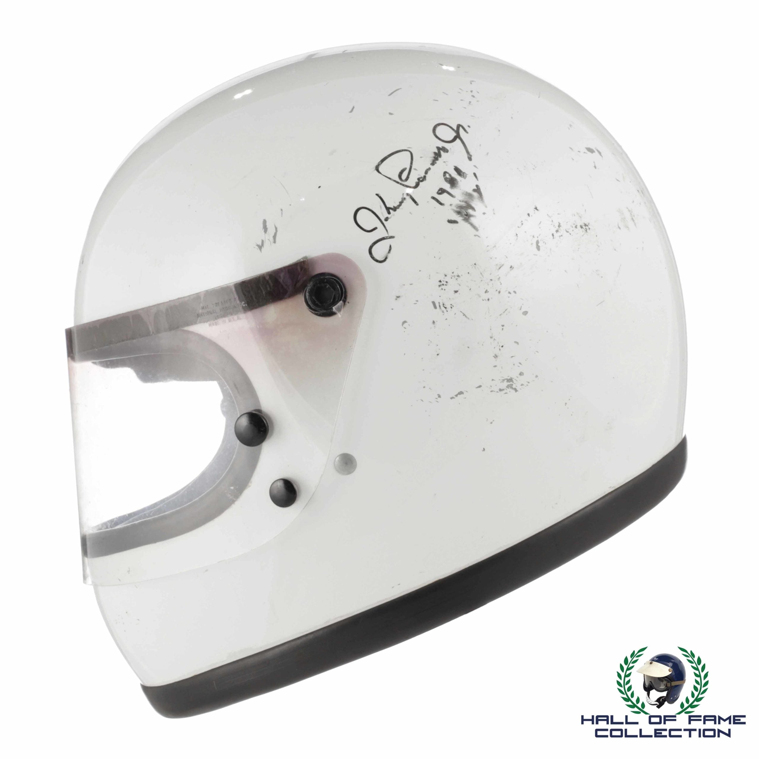 1980 Johnny Parsons Jr. / Johnnie Parsons Sr. Signed Indy 500 Parade Lap Bell Star II Helmet