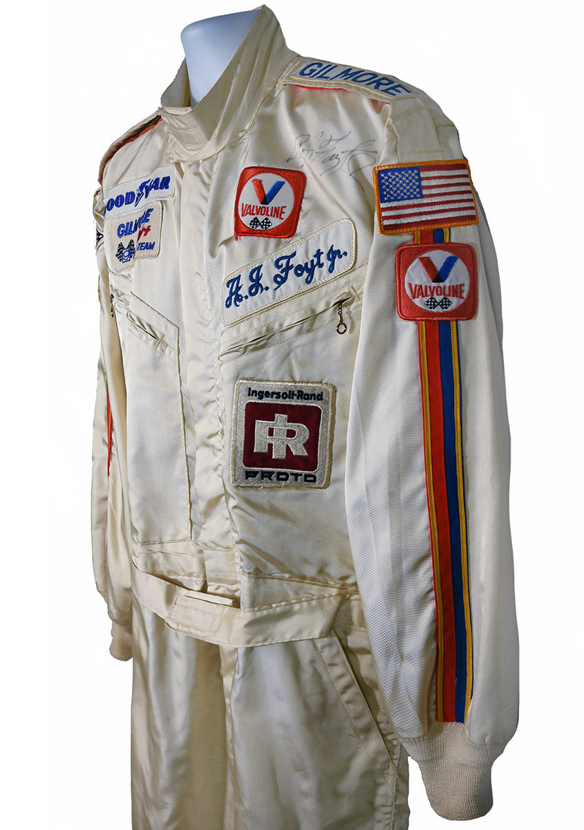 1980 A. J. Foyt Signed Race Used Indy 500 Gilmore Racing IndyCar Suit