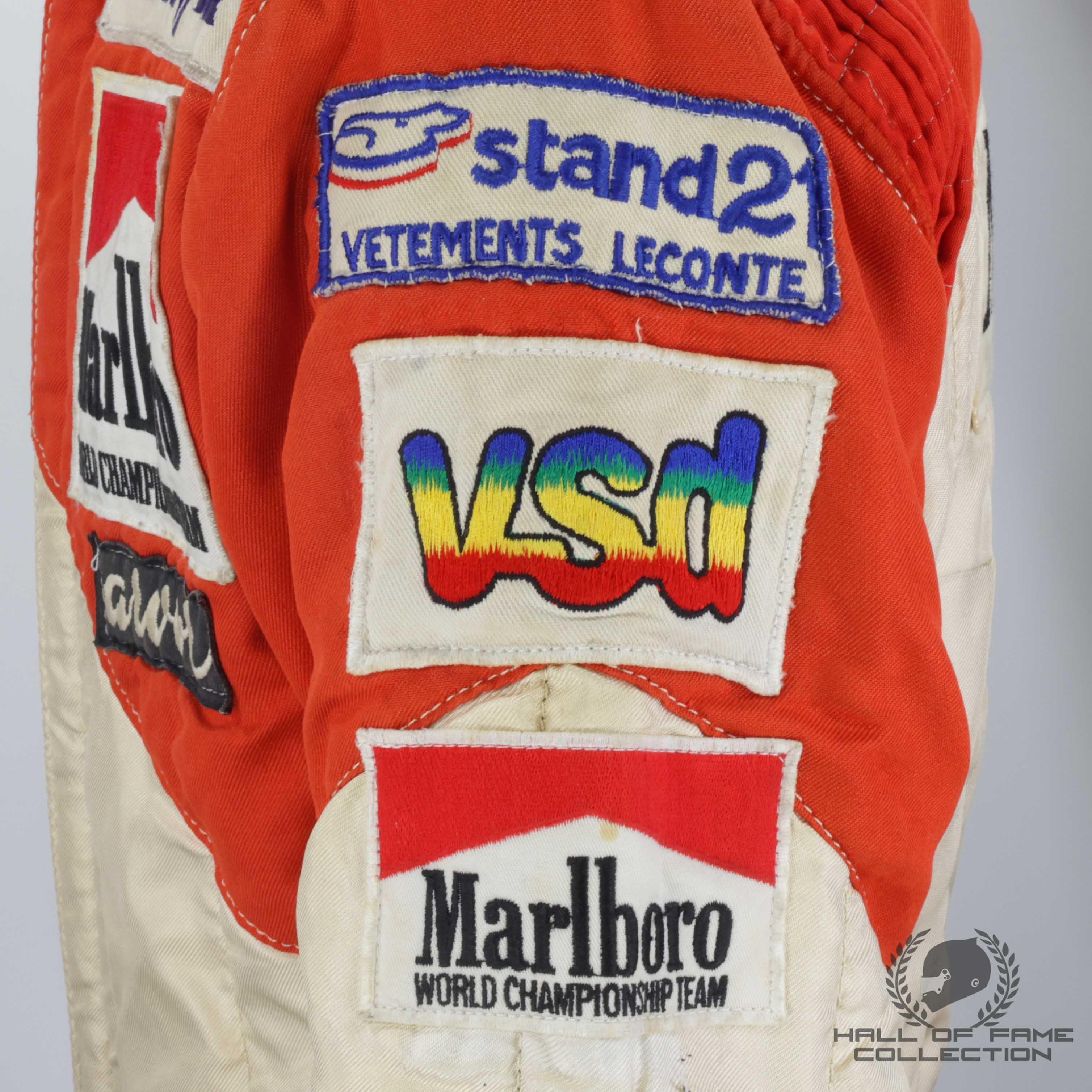 1980 Alain Prost Rookie Season Used McLaren F1 Suit