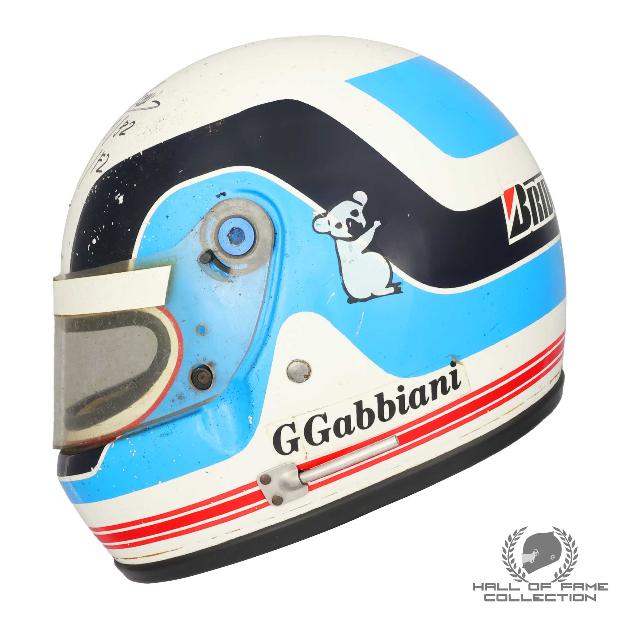1981/82 Beppe Gabbiani Signed Bell XFM-1 Osella F1 / F2 Helmet