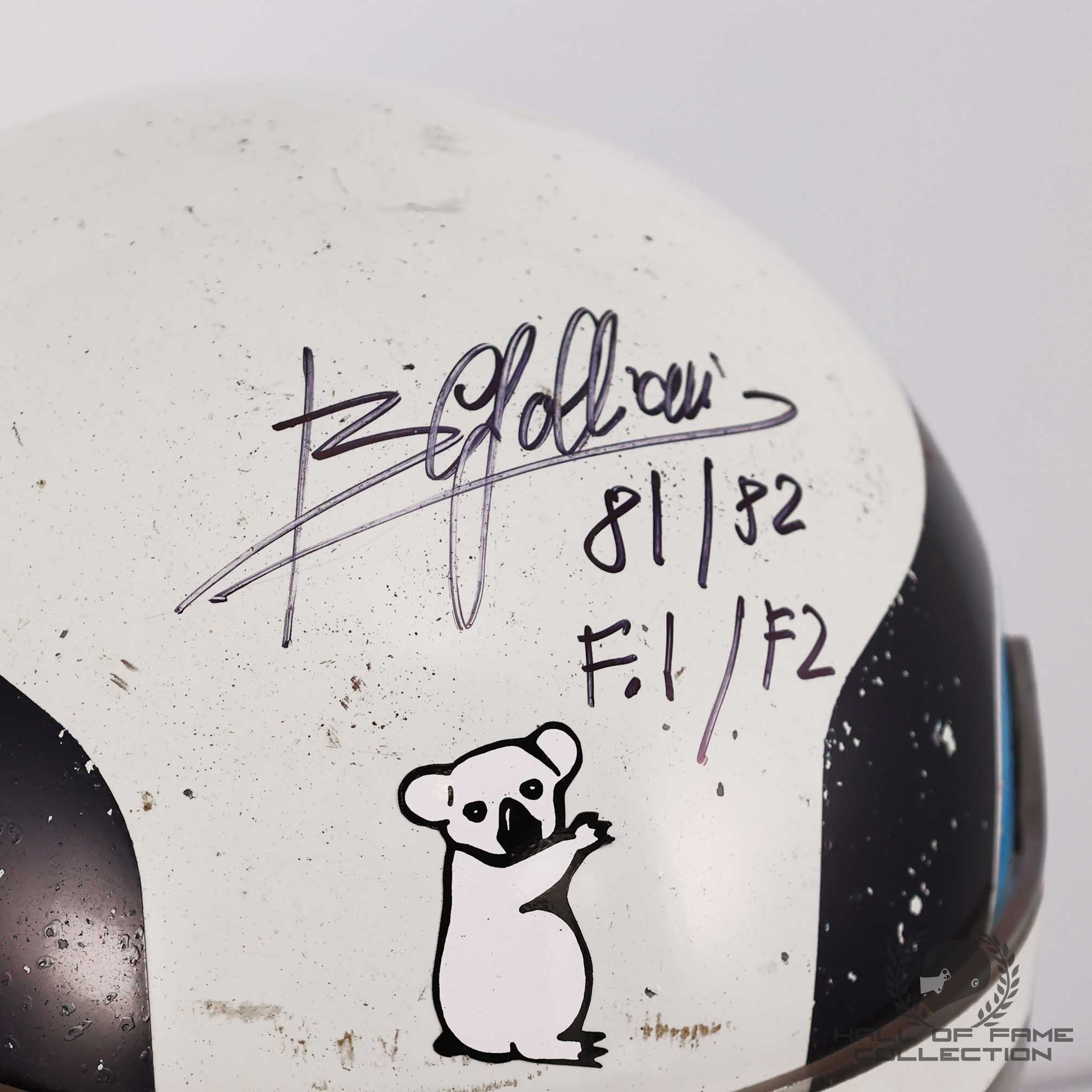 1981/82 Beppe Gabbiani Signed Bell XFM-1 Osella F1 / F2 Helmet