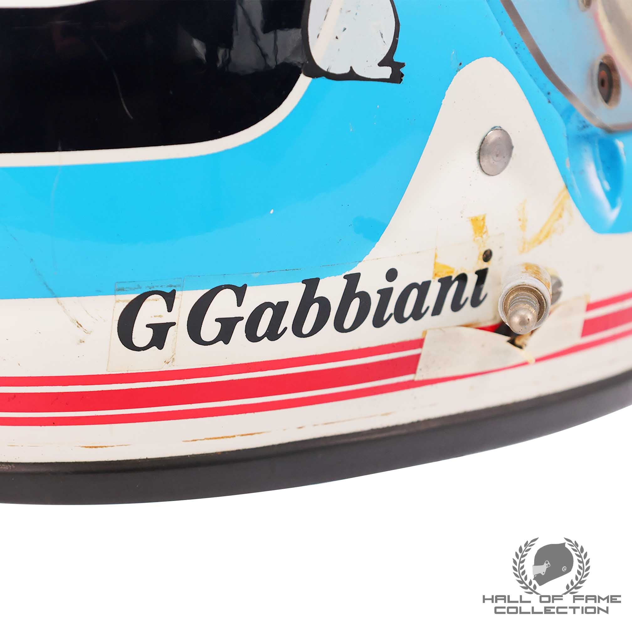 1981/82 Beppe Gabbiani Signed Bell XFM-1 Osella F1 / F2 Helmet