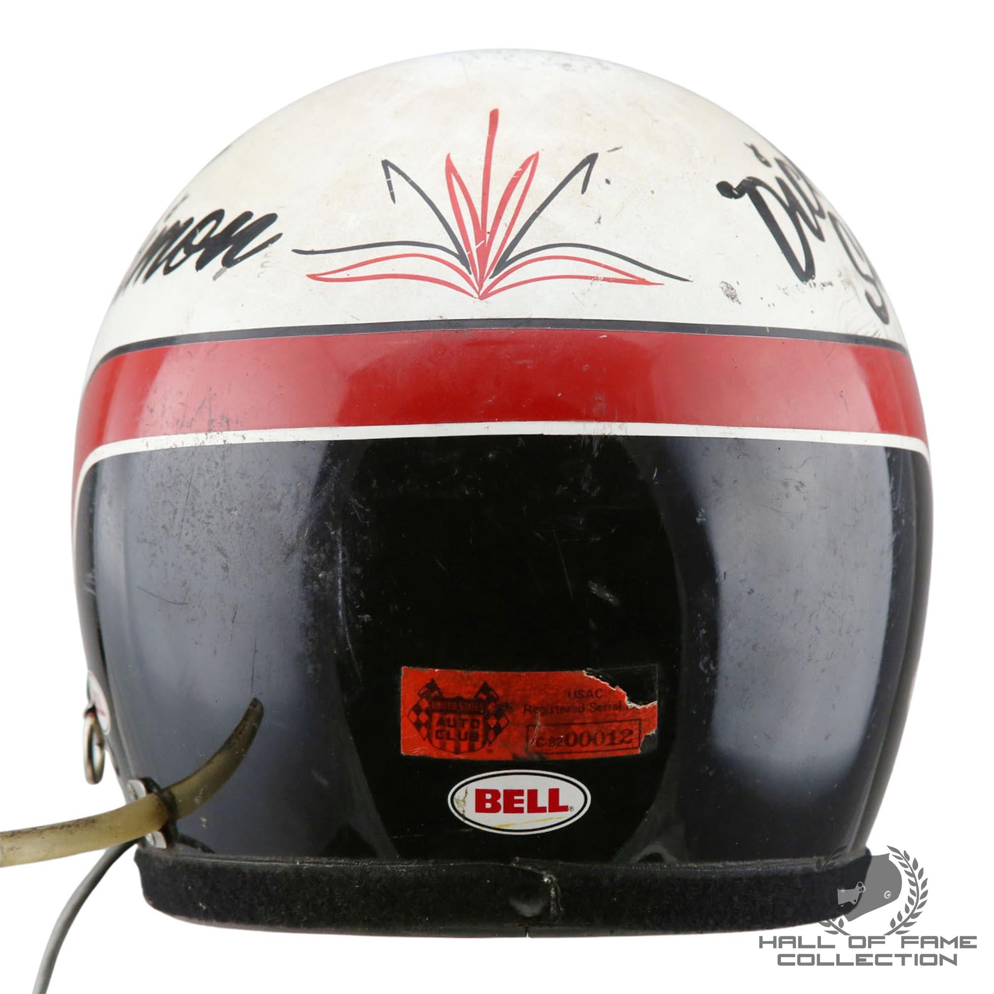 1982 Dick Simon Race Used Leader Card Racing IndyCar Helmet