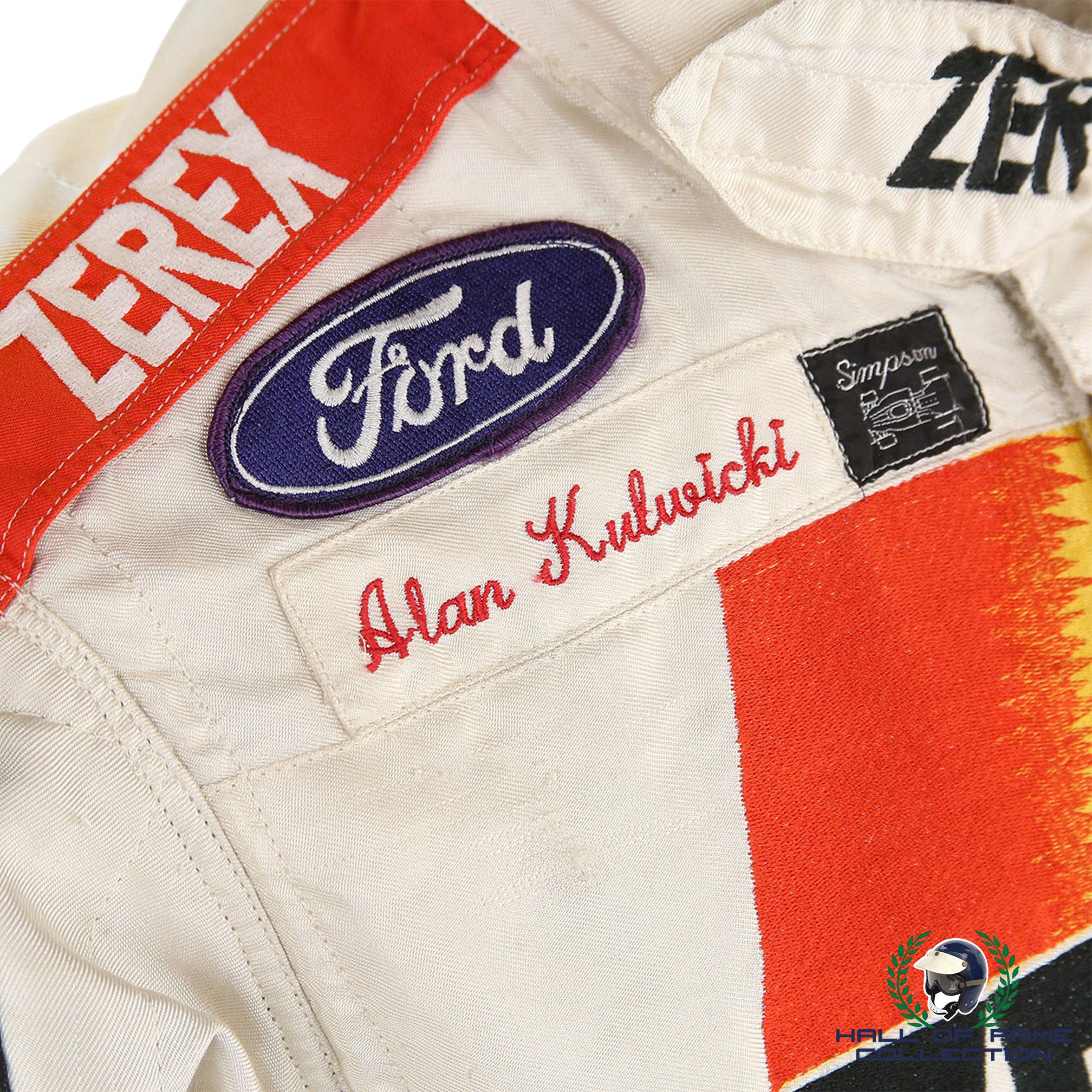 1989 Alan Kulwicki Race Used AK Racing Zerex Ford Winston Cup Suit