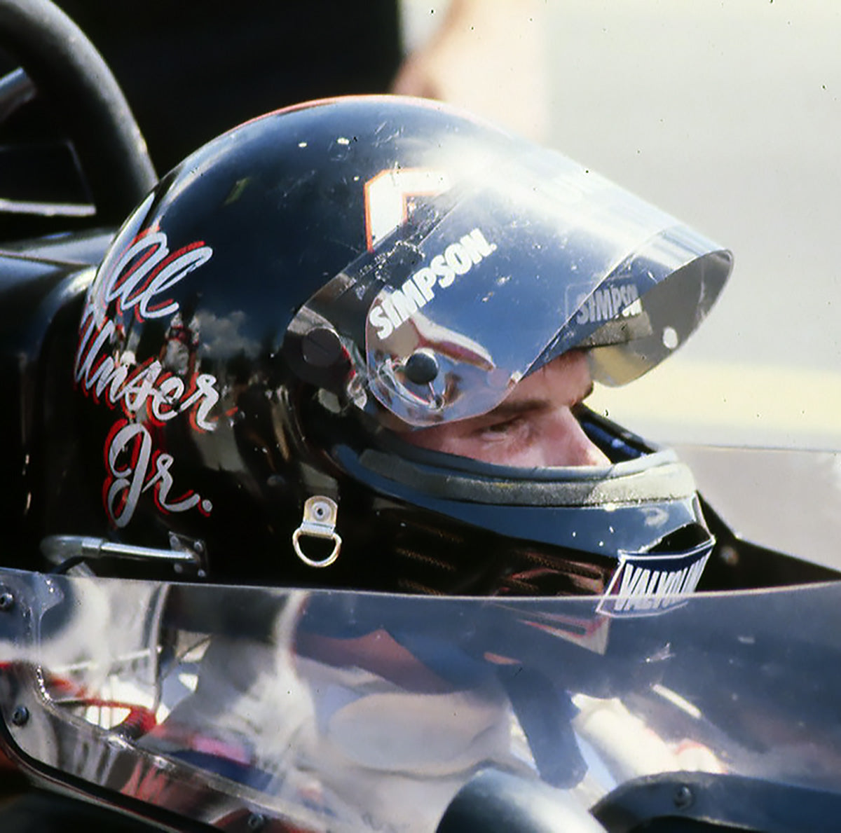 1984 Al Unser Jr. Race Used Galles Racing Simpson Bandit Indy 500 Helmet