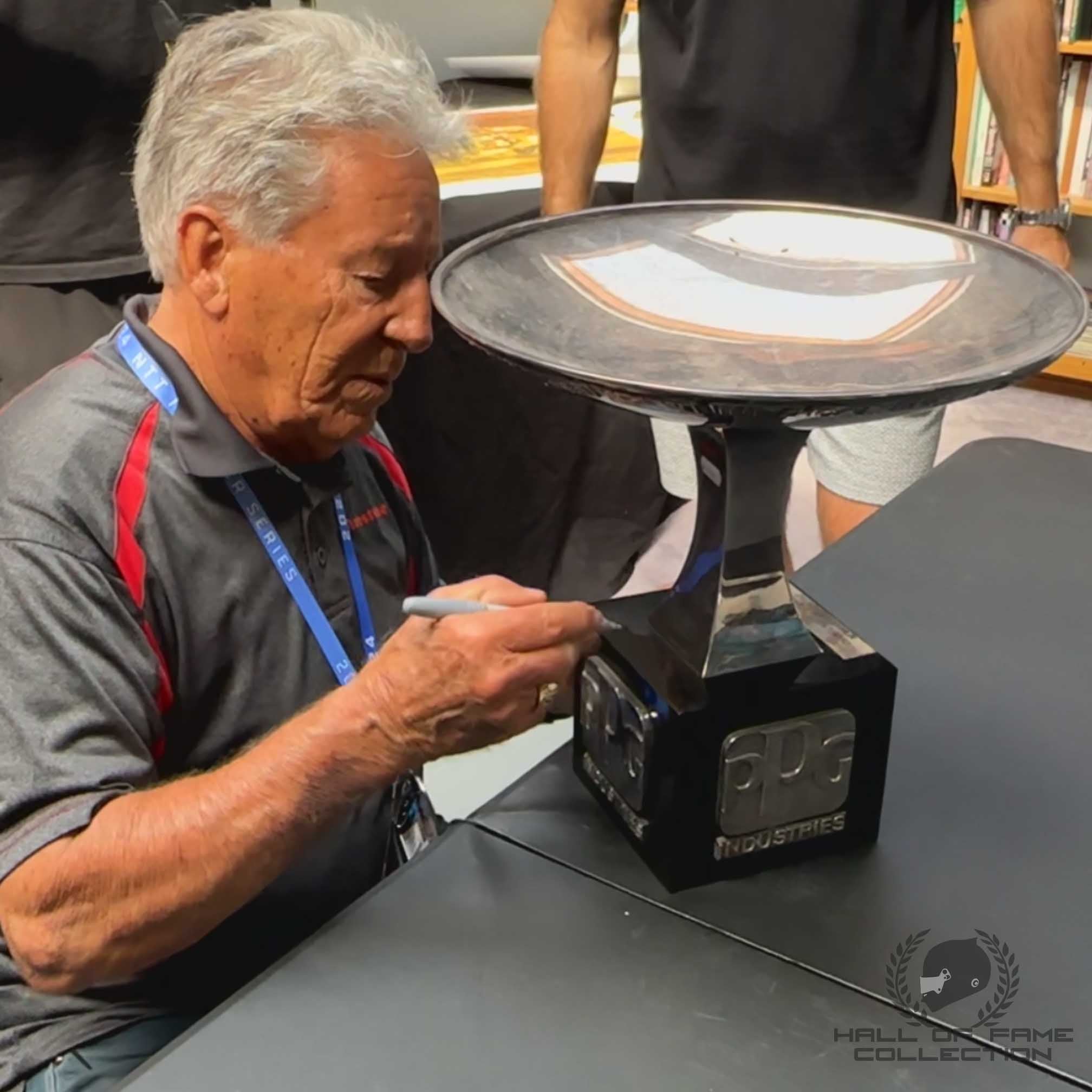 1984 Mario Andretti Signed Original PPG Cup 4th IndyCar Championship Trophy