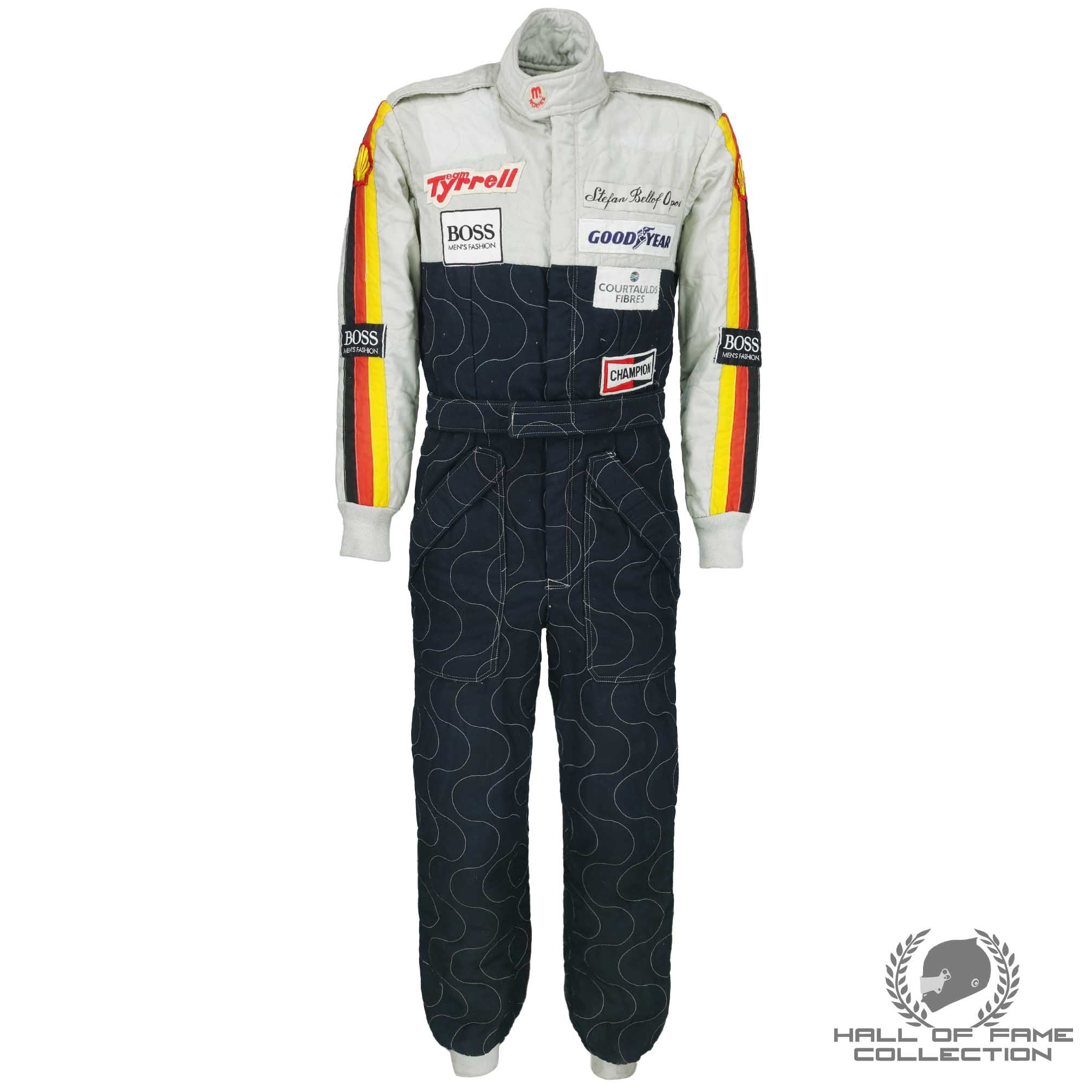 1984 Stefan Bellof "1st F1 Race" Brazilian GP Race Used Tyrrell Racing F1 Suit