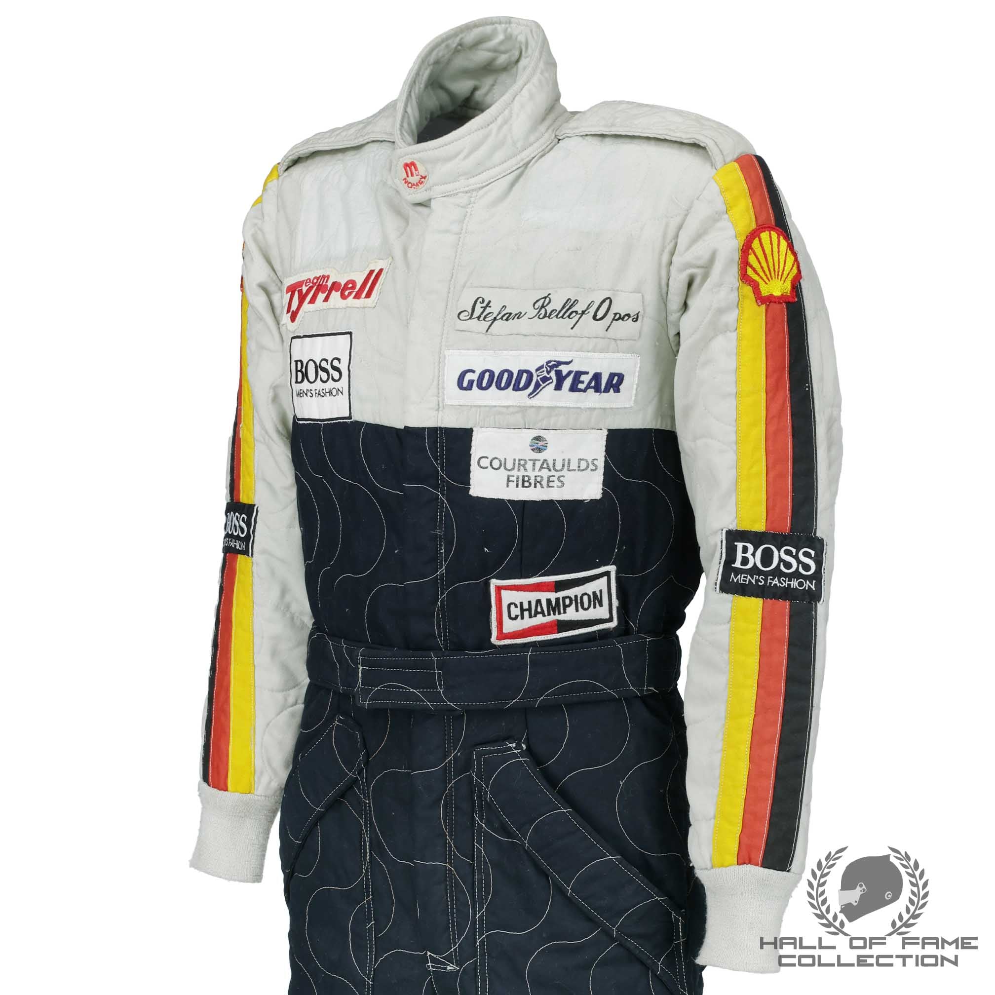 1984 Stefan Bellof "1st F1 Race" Brazilian GP Race Used Tyrrell Racing F1 Suit