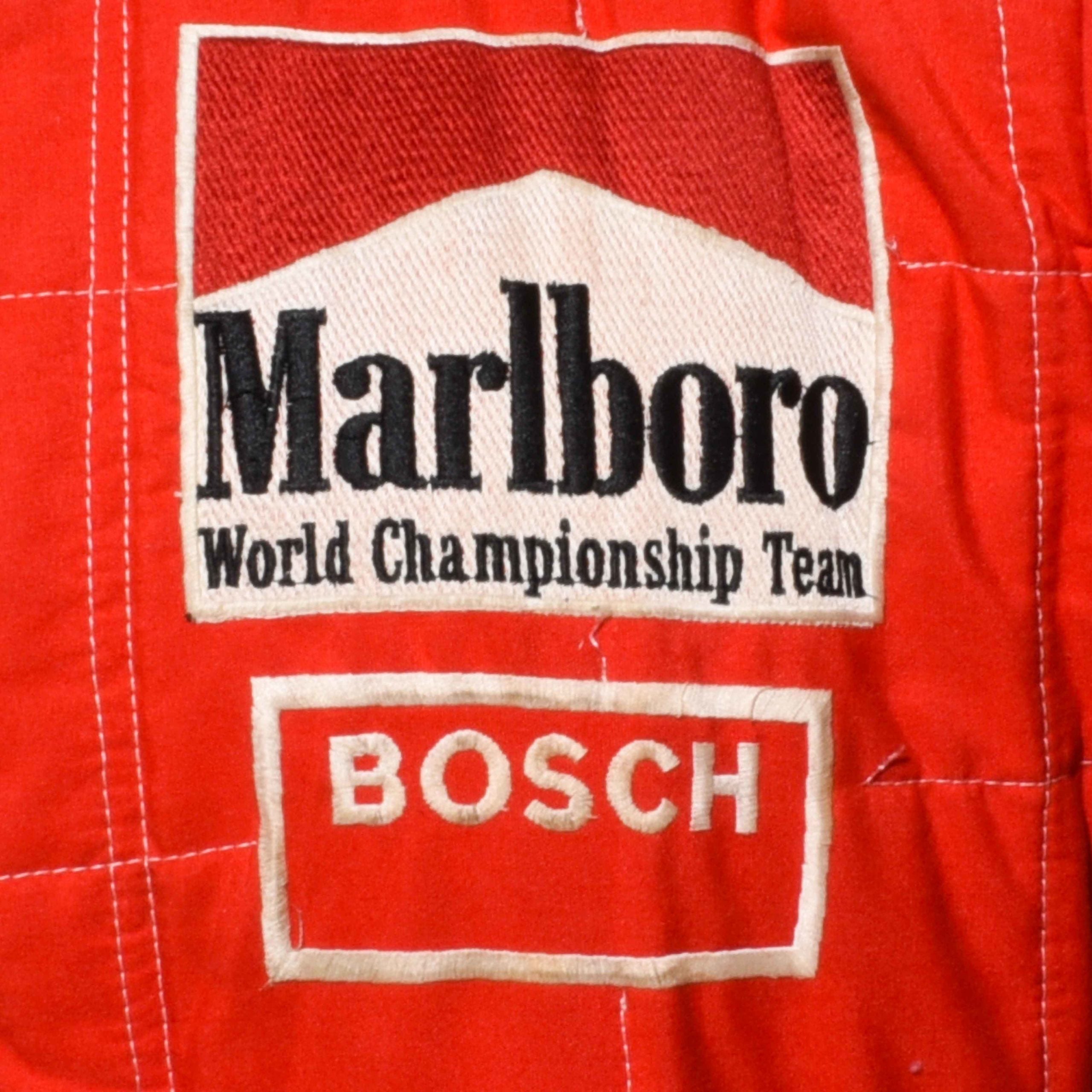 1986 Emerson Fittipaldi Signed Race Used Marlboro Patrick Racing IndyCar Suit