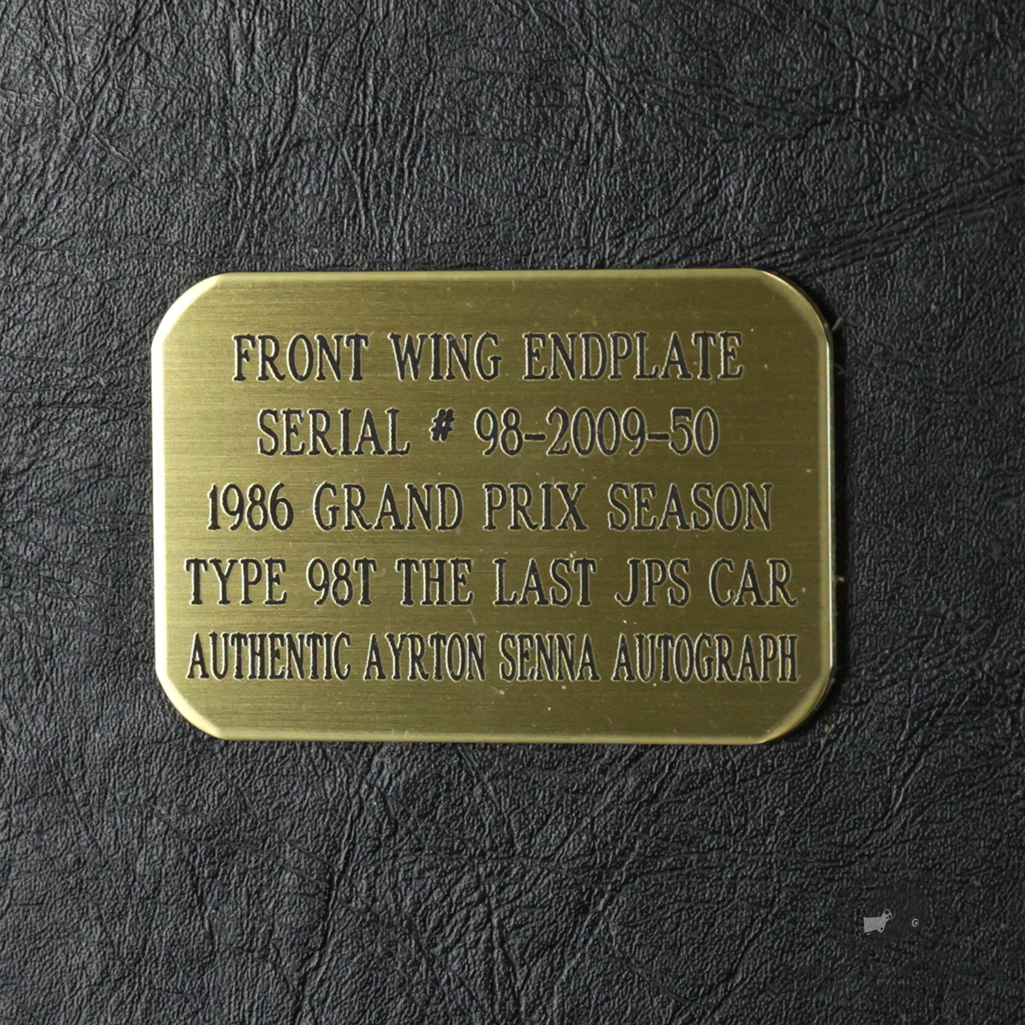 1986 Ayrton Senna Signed Team Lotus F1 Front Wing End Plate