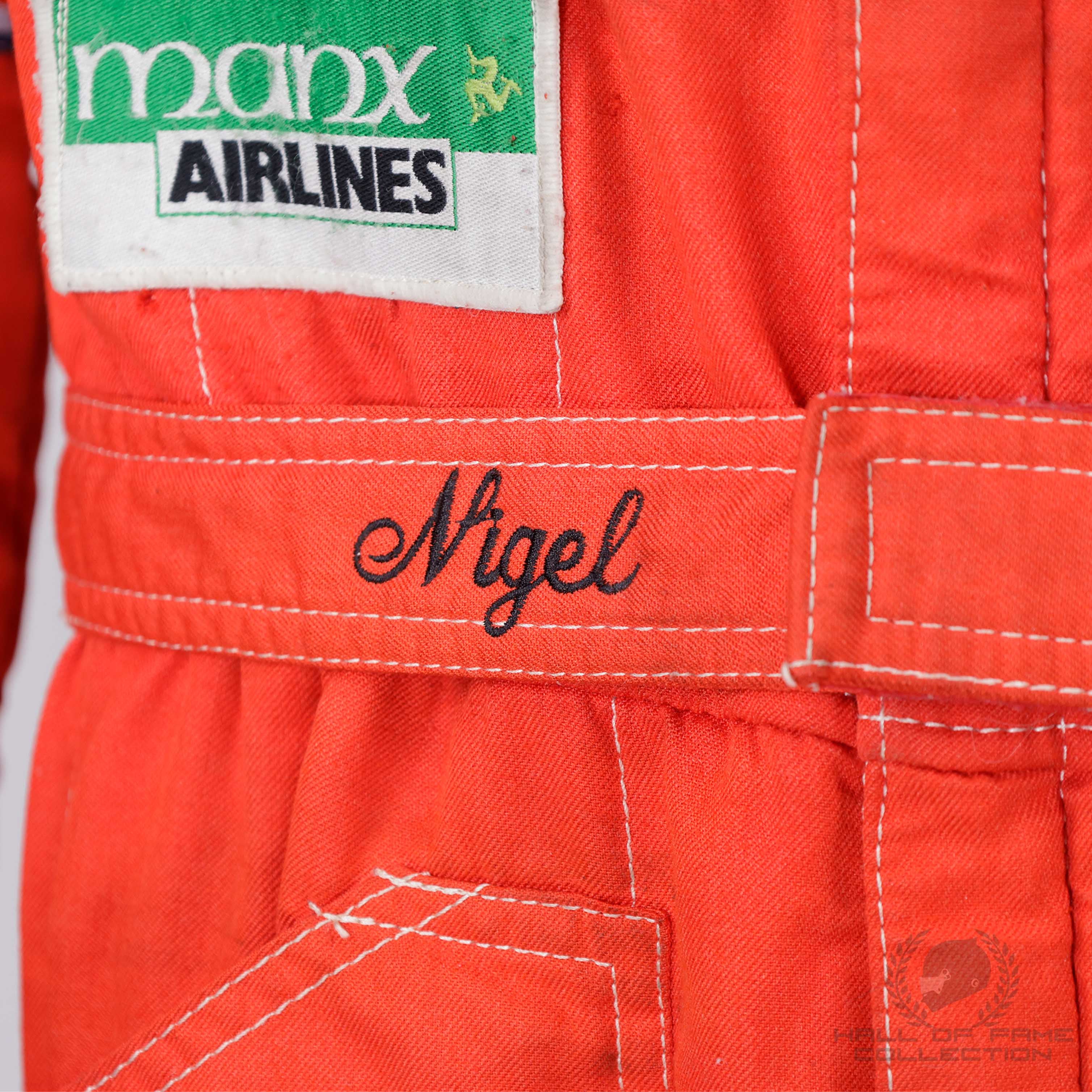 1986 Nigel Mansell Used Canon Williams Honda Team F1 Suit