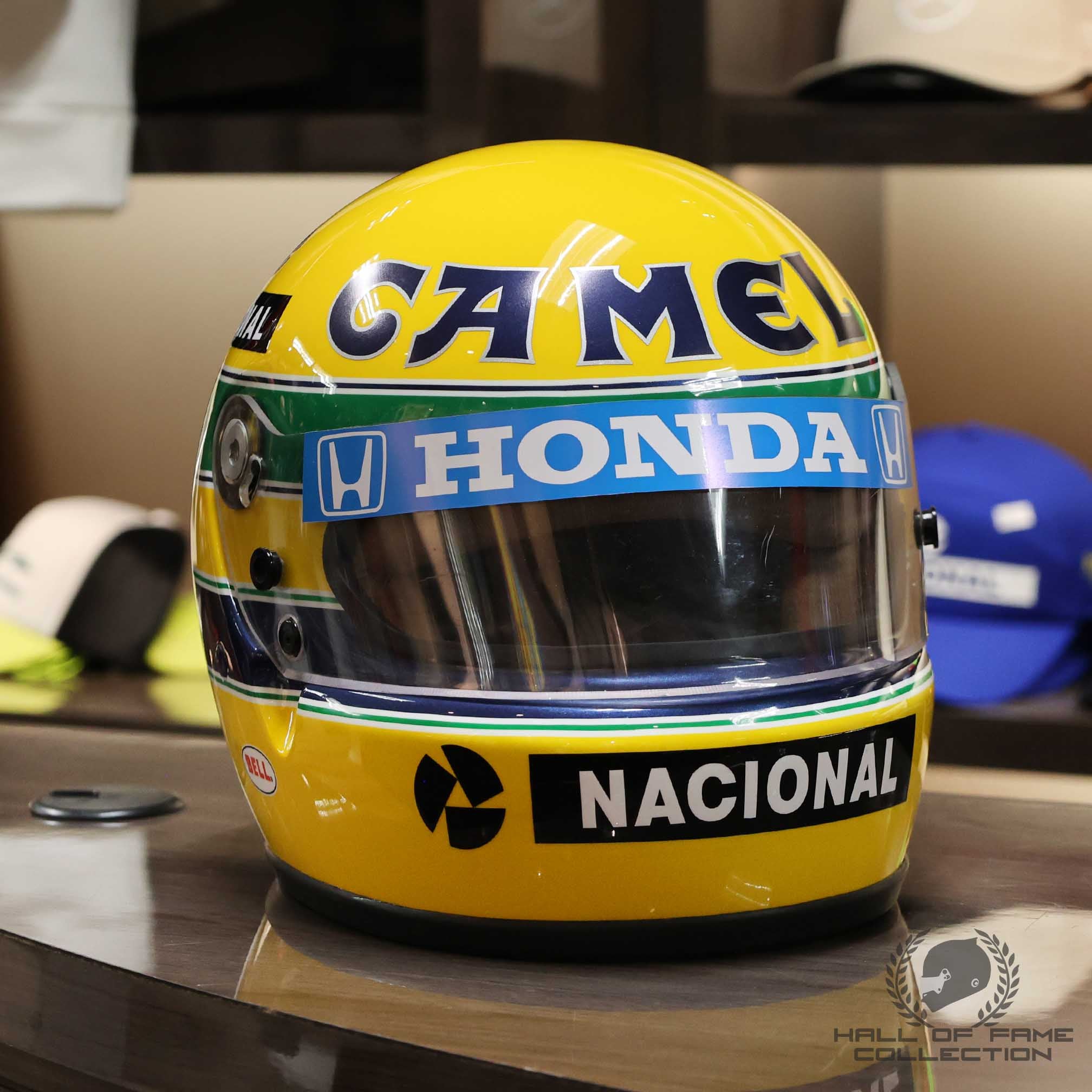 1987 Ayrton Senna Replica Camel Team Lotus F1 Helmet