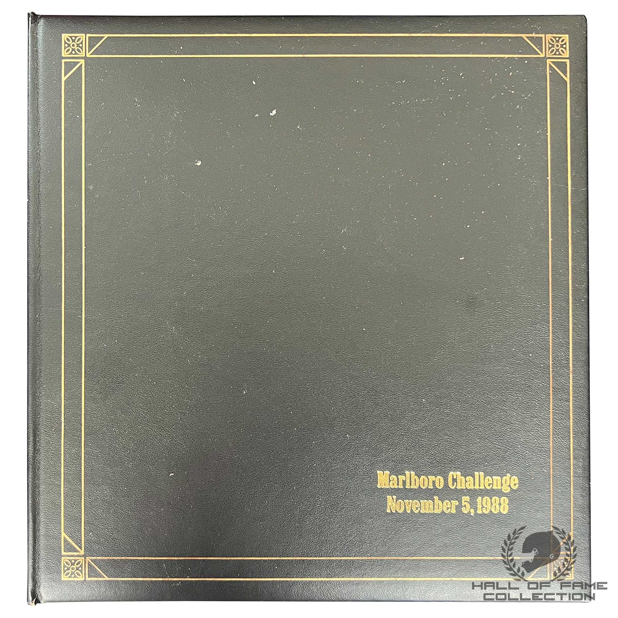 1988 Derek Daly Signed Marlboro Challenge Race Used Raynor Motorsports IndyCar Suit + Media Guide Handbook