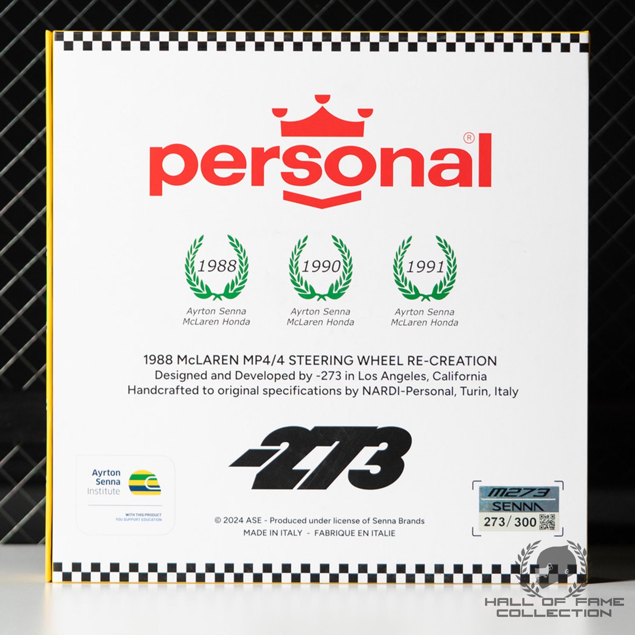 1988 Ayrton Senna Official Replica McLaren MP4/4 F1 Steering Wheel