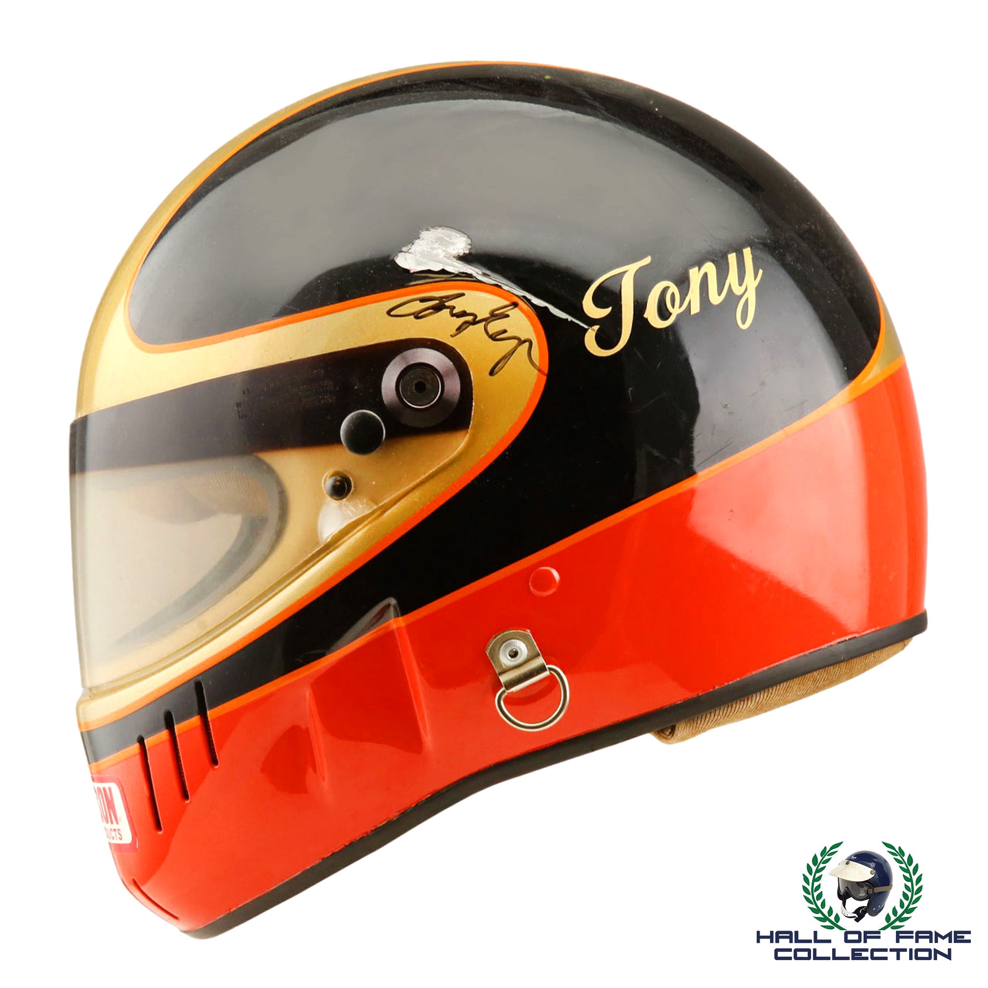 1989 Tony George Signed AJ Foyt Racing America Racing Series Helmet