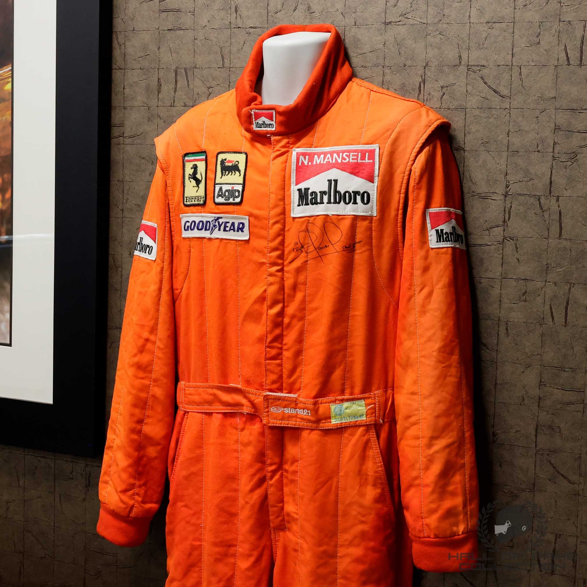 1989 Nigel Mansell Signed Race Used Scuderia Ferrari F1 Suit