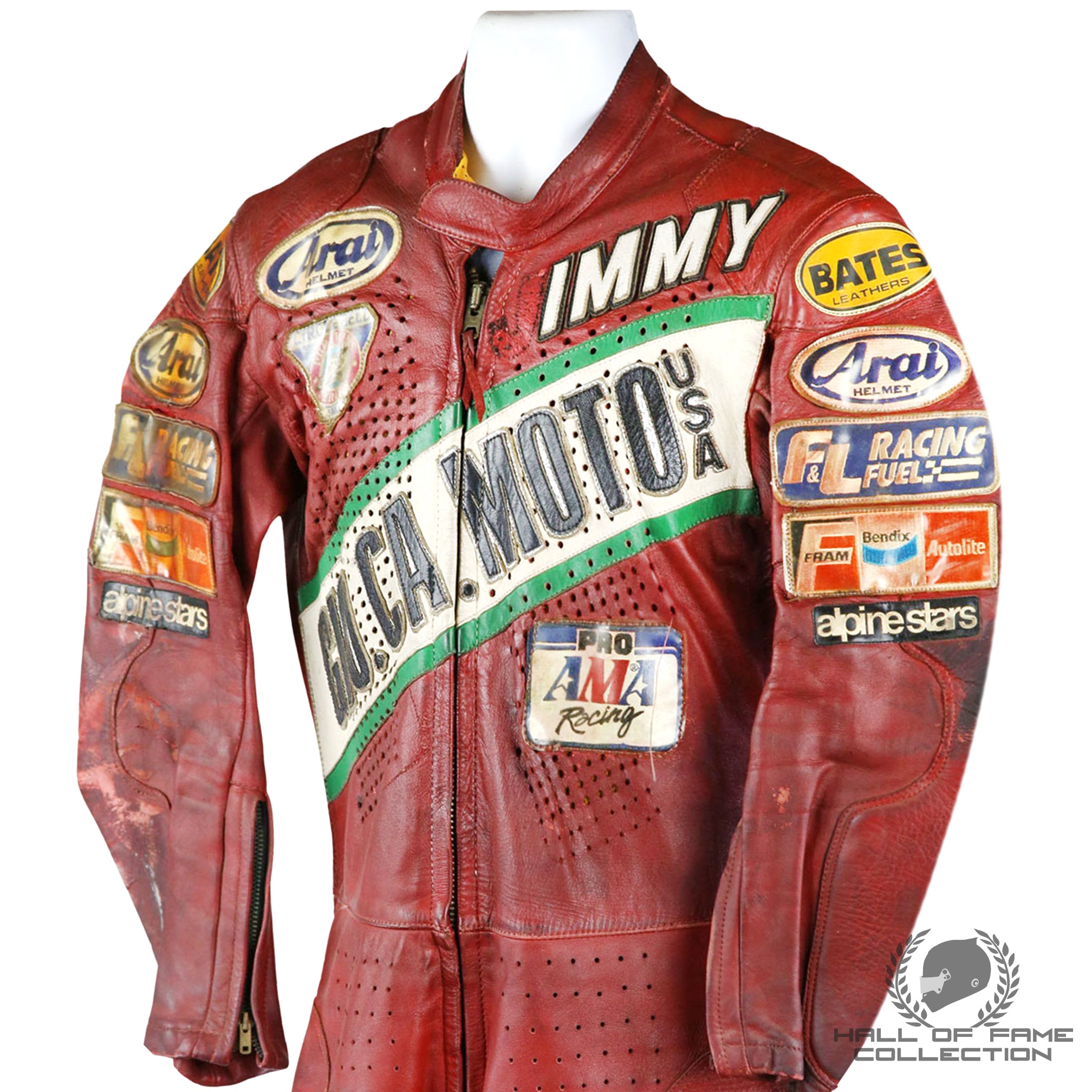 1992 Jimmy Adamo Race Used Ducati Leathers