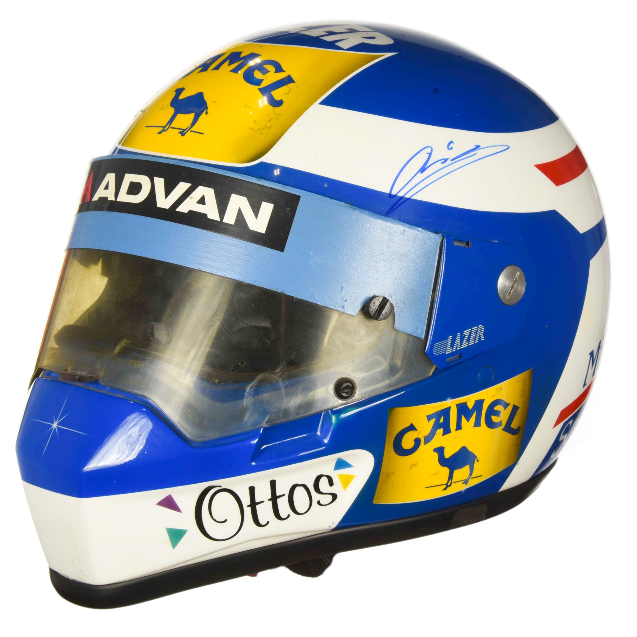 1990 Mika Salo Signed Race Used Lazer Macau Grand Prix F3 Helmet