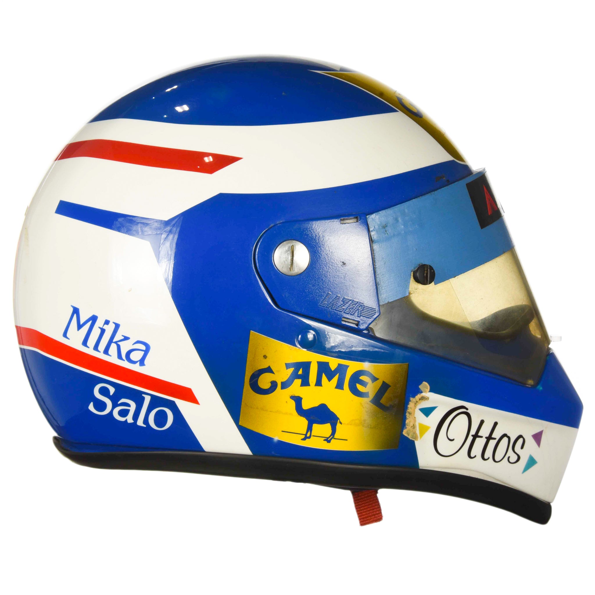 1990 Mika Salo Signed Race Used Lazer Macau Grand Prix F3 Helmet