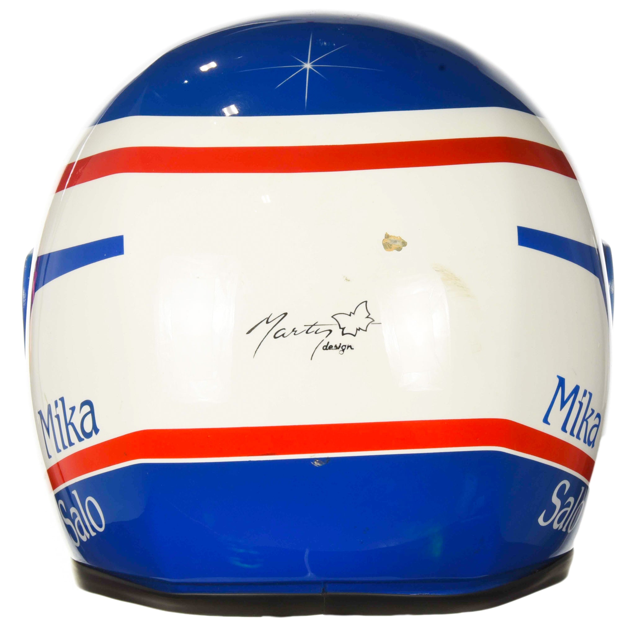 1990 Mika Salo Signed Race Used Lazer Macau Grand Prix F3 Helmet