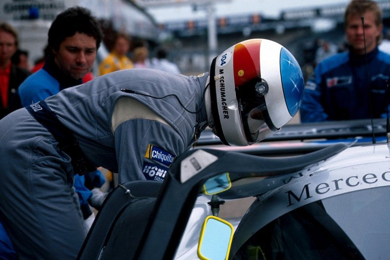 1988-91 Michael Schumacher Signed Race Used Sauber Mercedes World Sportscar Helmet