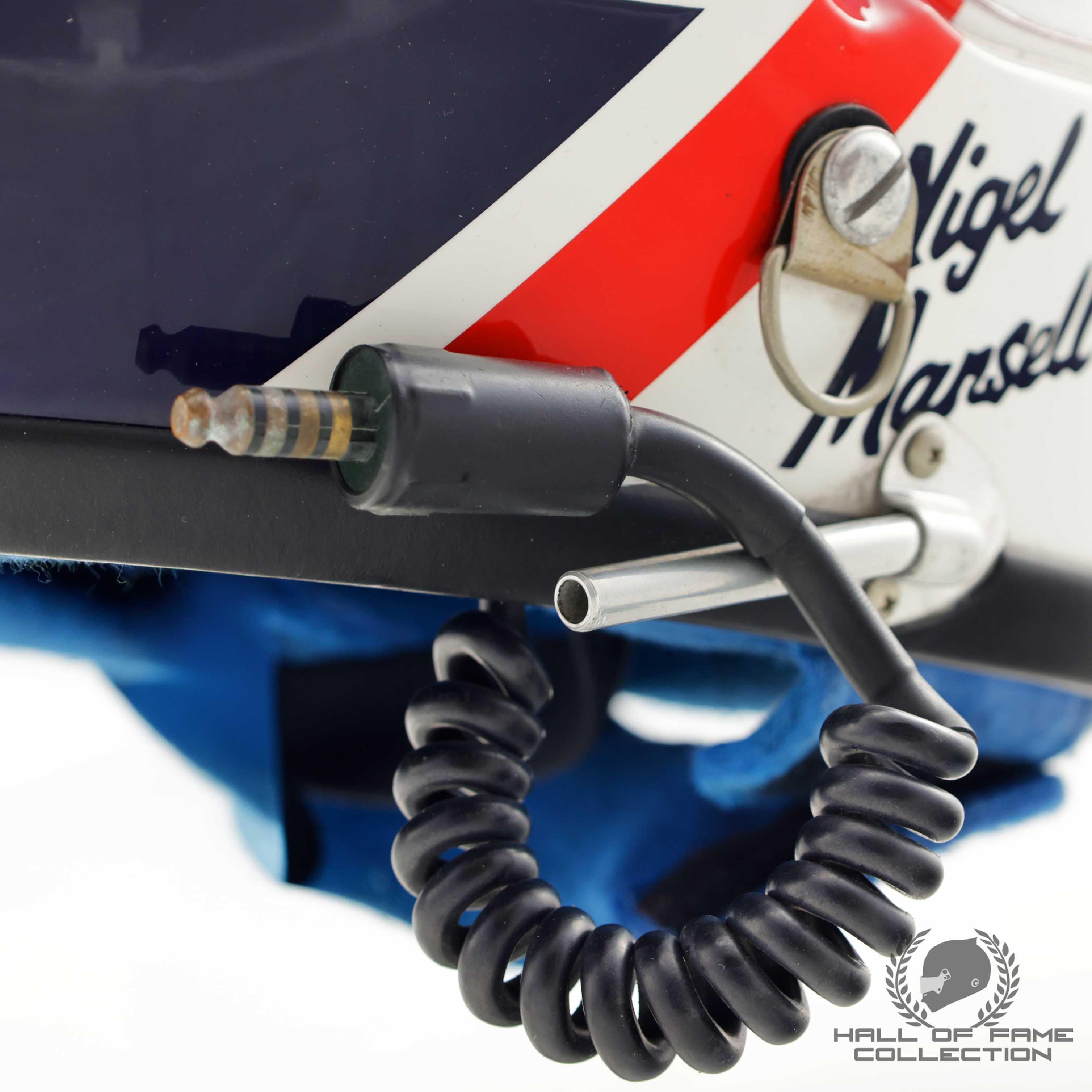 1990 Nigel Mansell Signed Race Used USA / Brazil / Monaco Grand Prix Scuderia Ferrari F1 Helmet