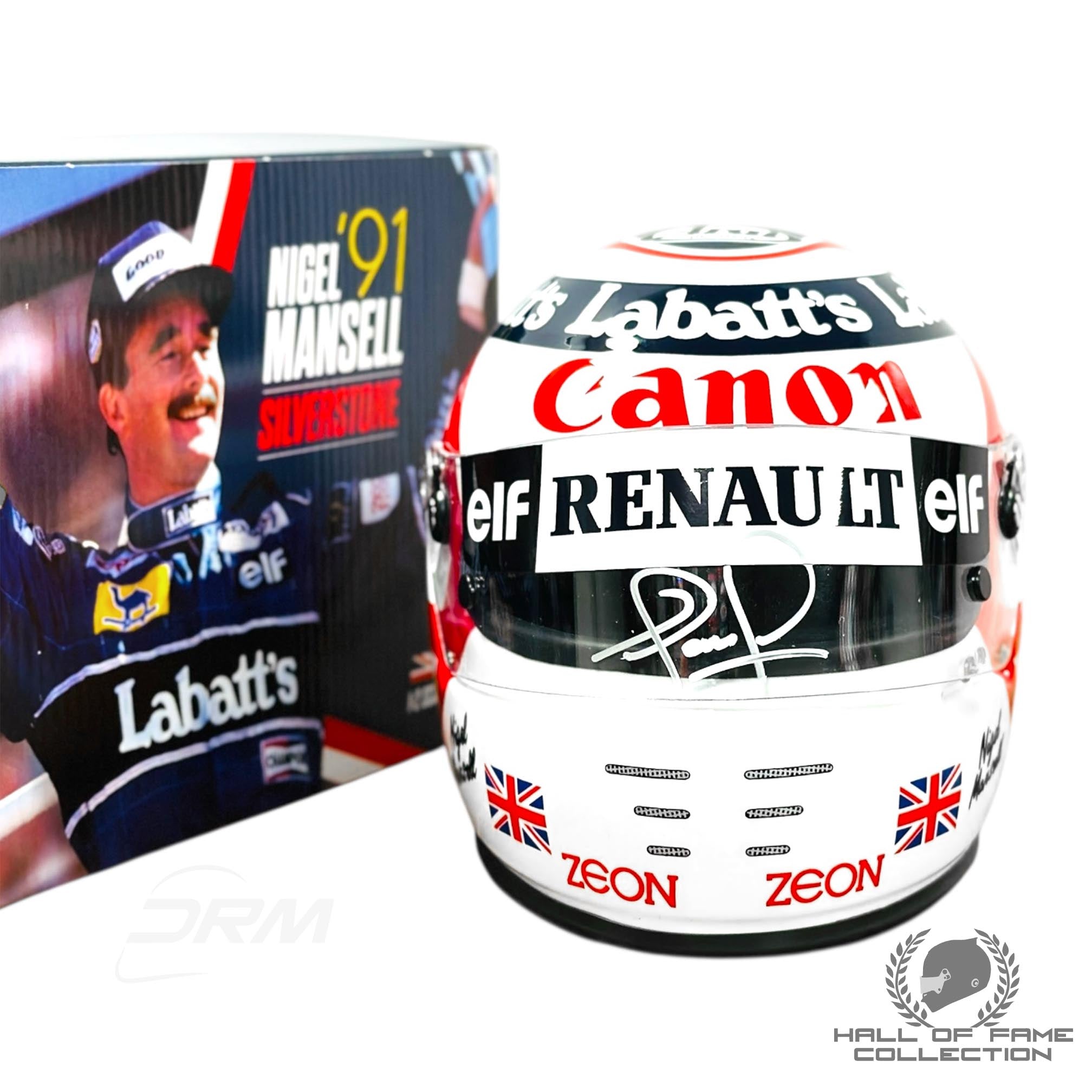 1991 Nigel Mansell Signed British GP Arai 1:2 Helmet