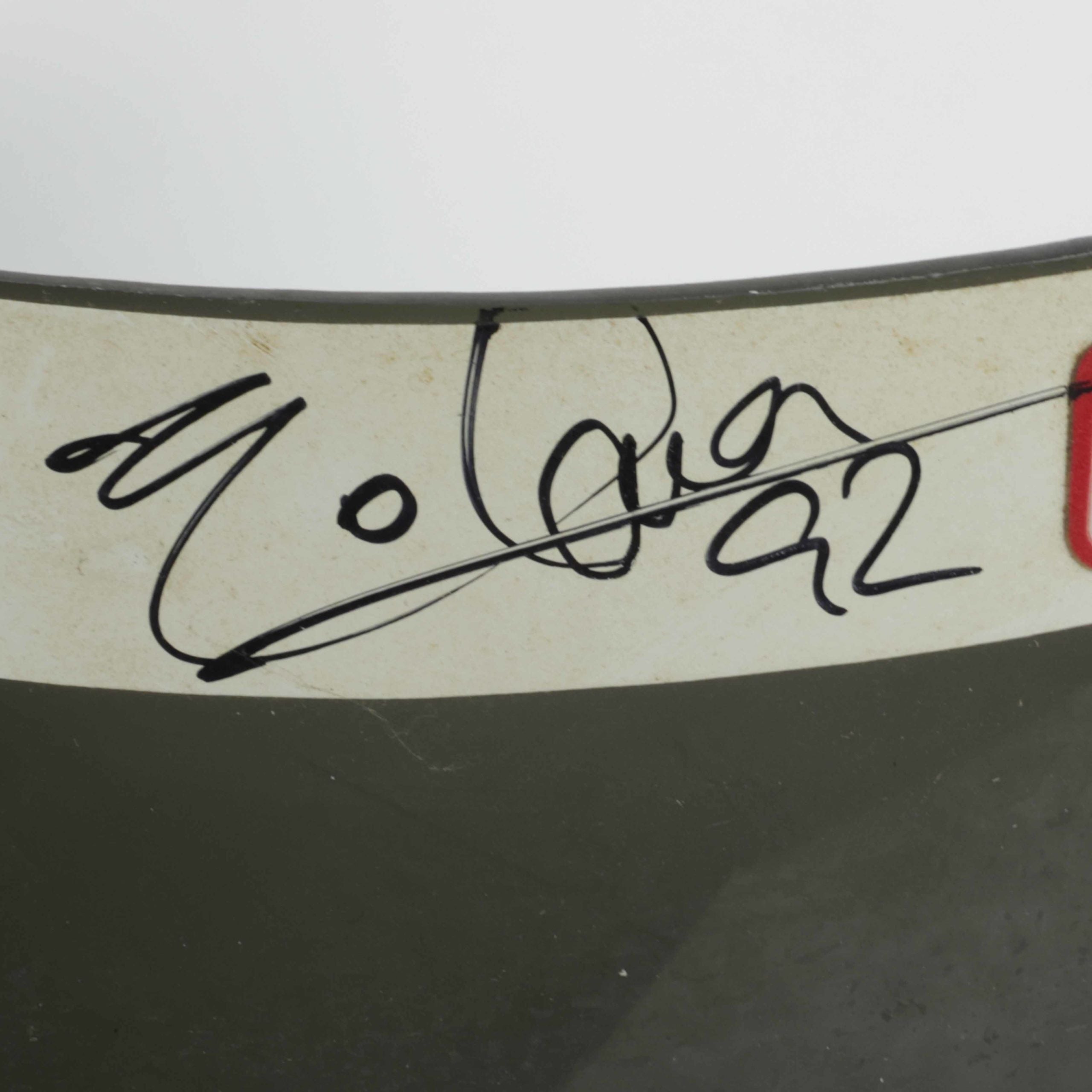 1992 Eddie Cheever Signed Race Used Chip Ganassi Racing Simpson IndyCar Visor