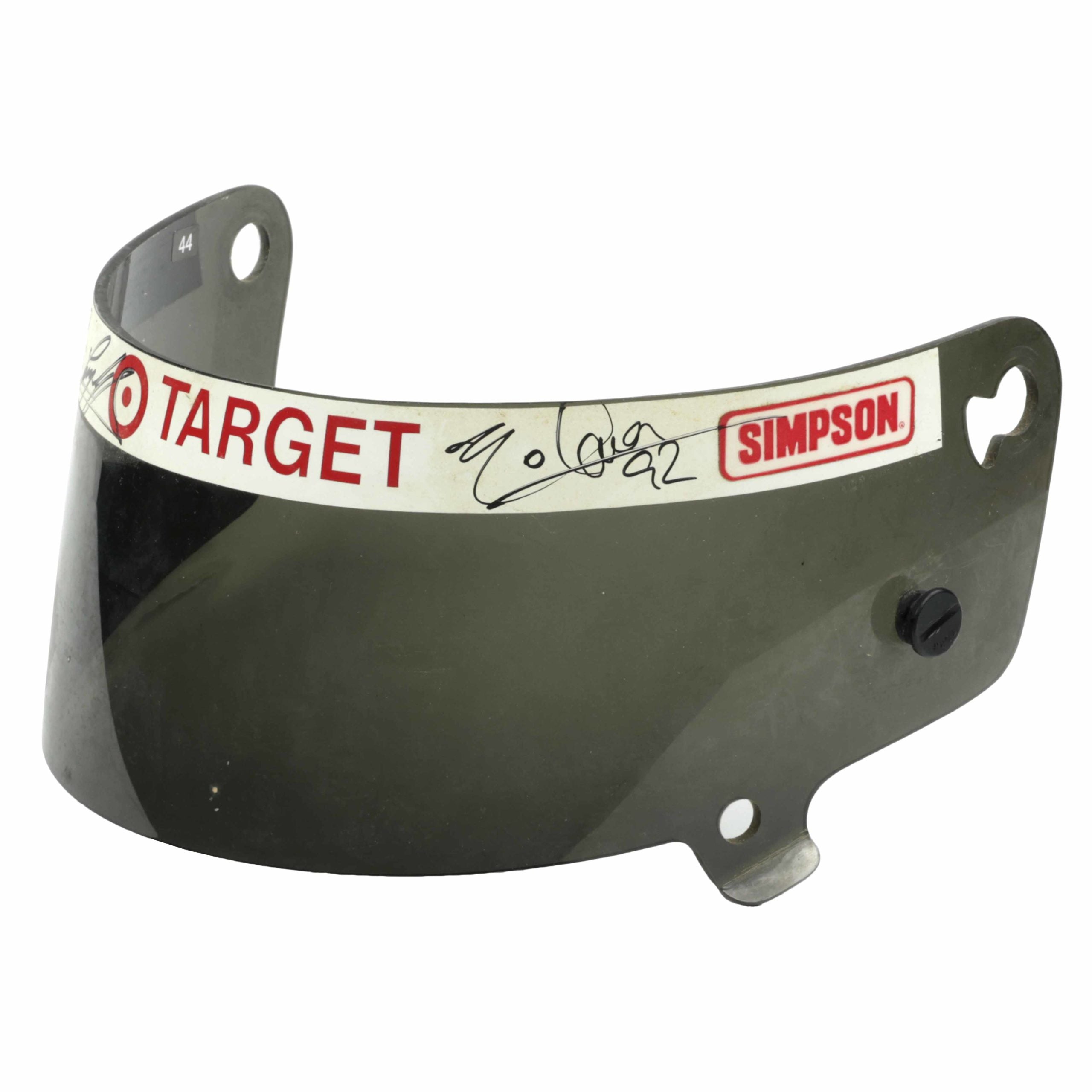 1992 Eddie Cheever Signed Race Used Chip Ganassi Racing Simpson IndyCar Visor