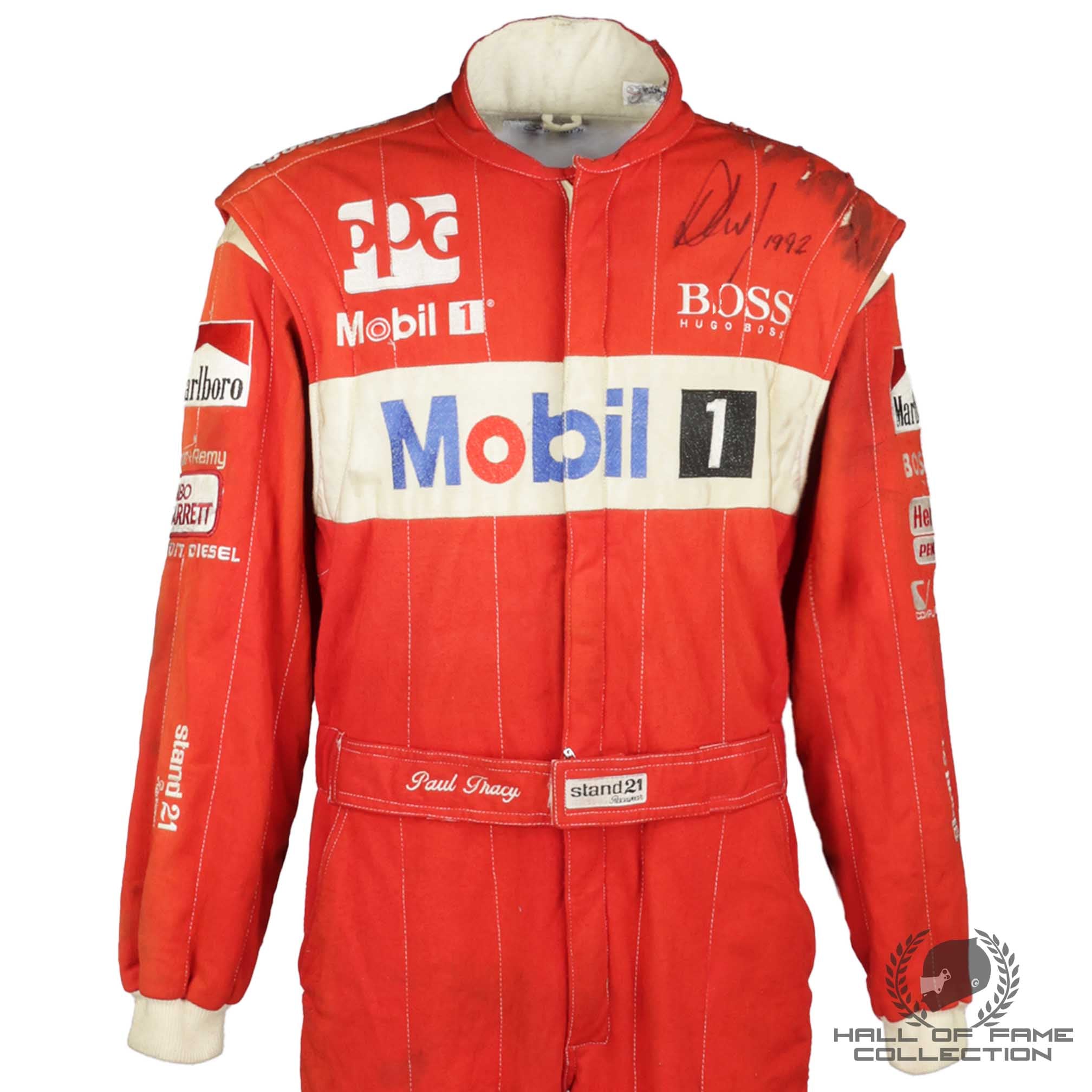 1992 Paul Tracy Signed Race Used Team Penske IndyCar Suit