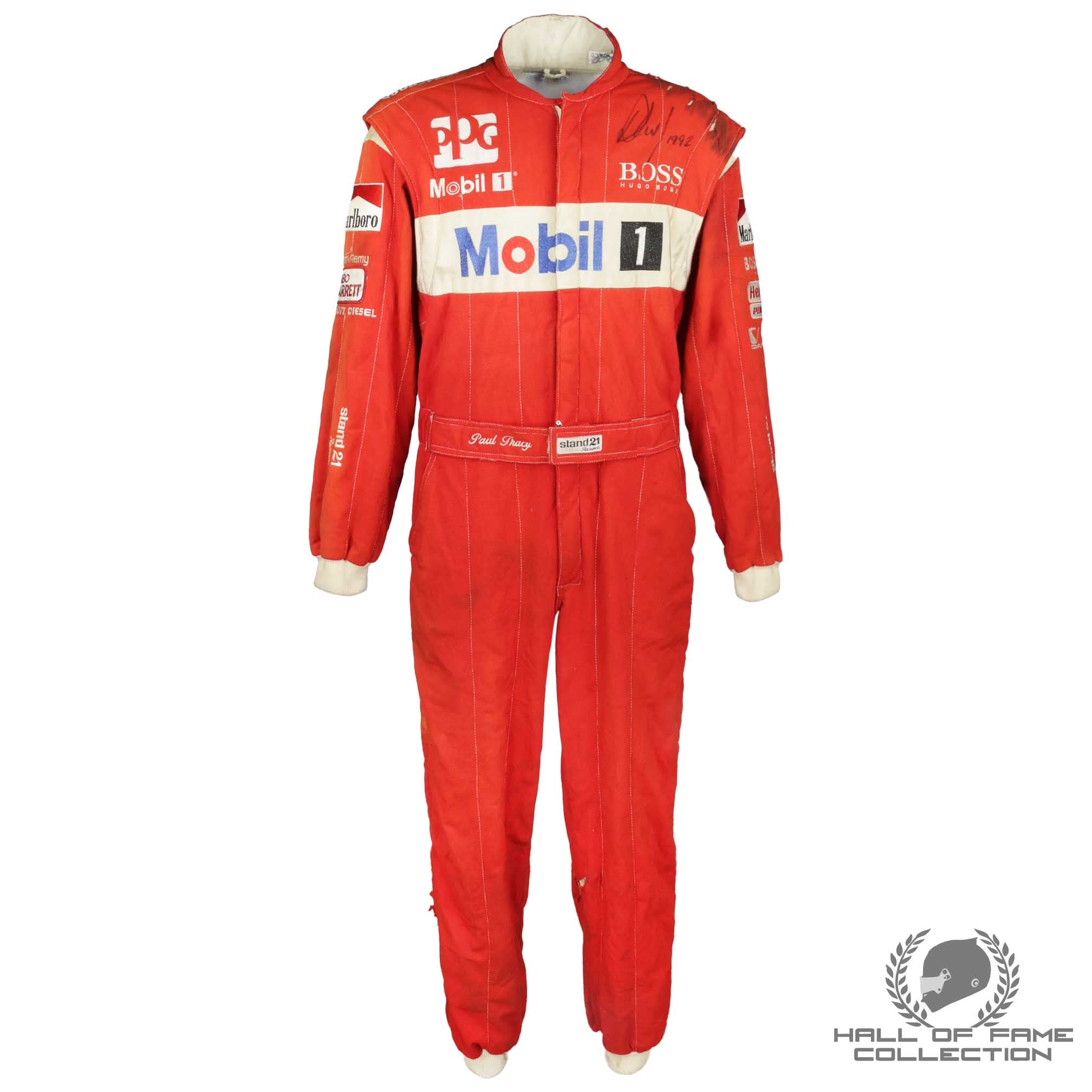 1992 Paul Tracy Signed Race Used Team Penske IndyCar Suit