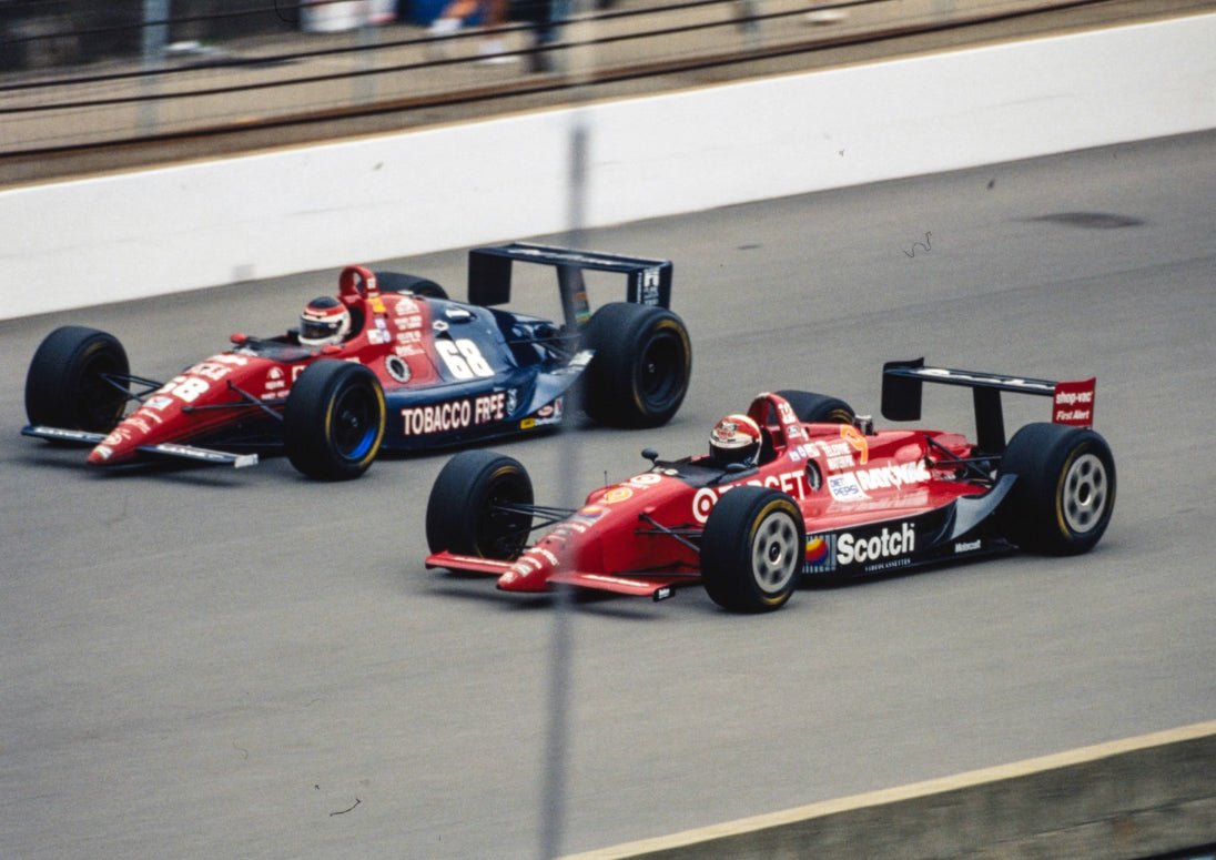 1992 Eddie Cheever Signed Race Used Chip Ganassi Racing Simpson IndyCar Visor
