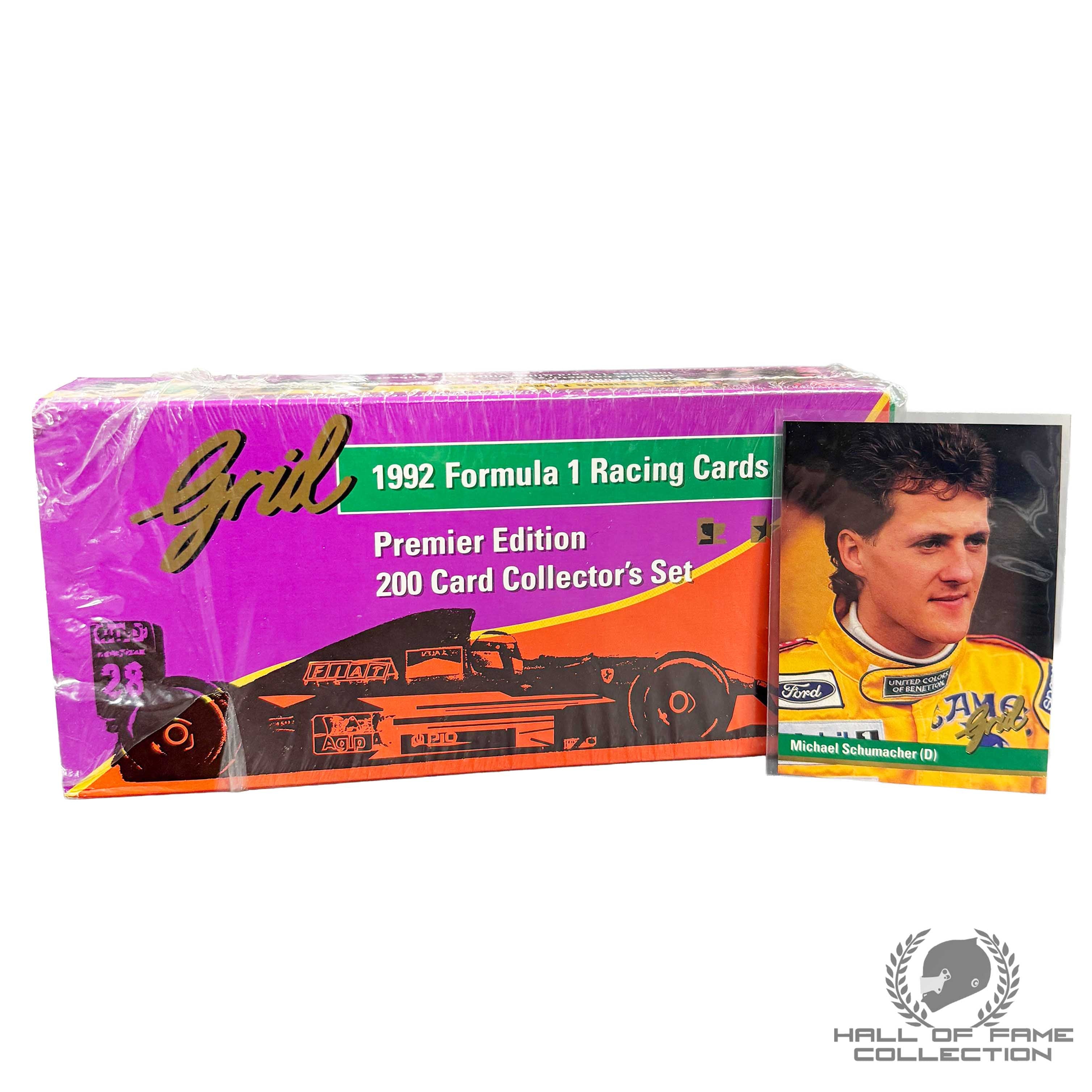 1992 Grid F1 Full Card Set Including Michael Schumacher Rookie Card