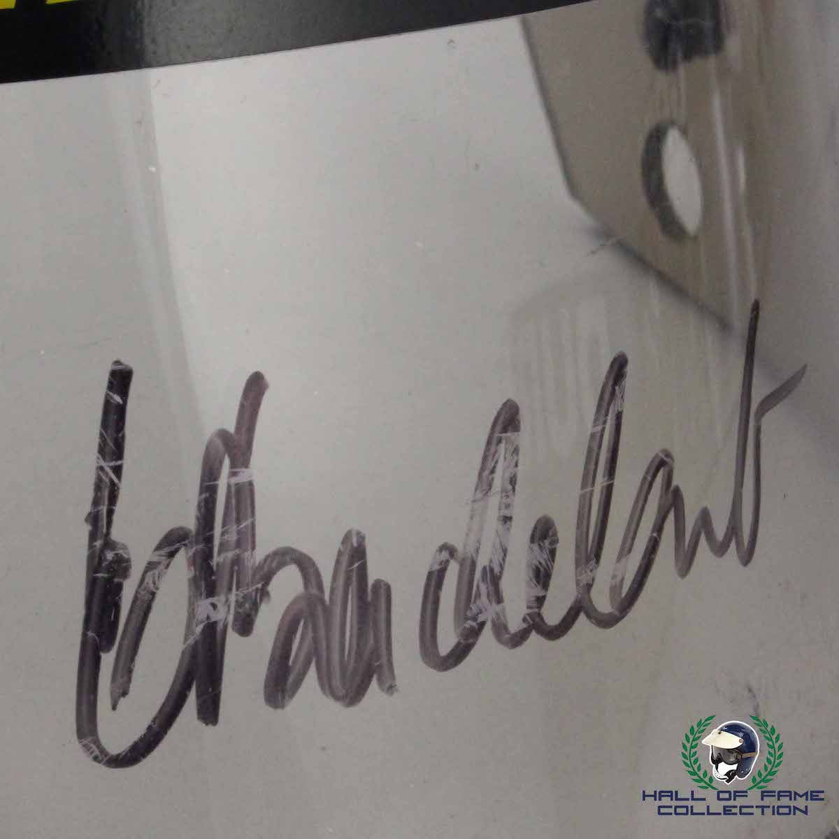 1993 Eric Bachelart Signed Race Used Dale Coyne Racing IndyCar Visor