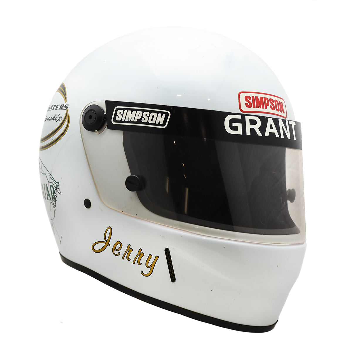 1993 Jerry Grant Signed Race Used Jaguar Fast Masters Helmet