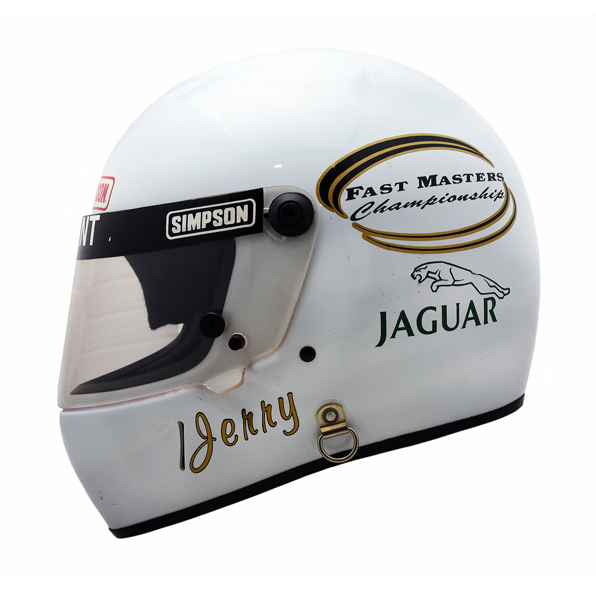 1993 Jerry Grant Signed Race Used Jaguar Fast Masters Helmet