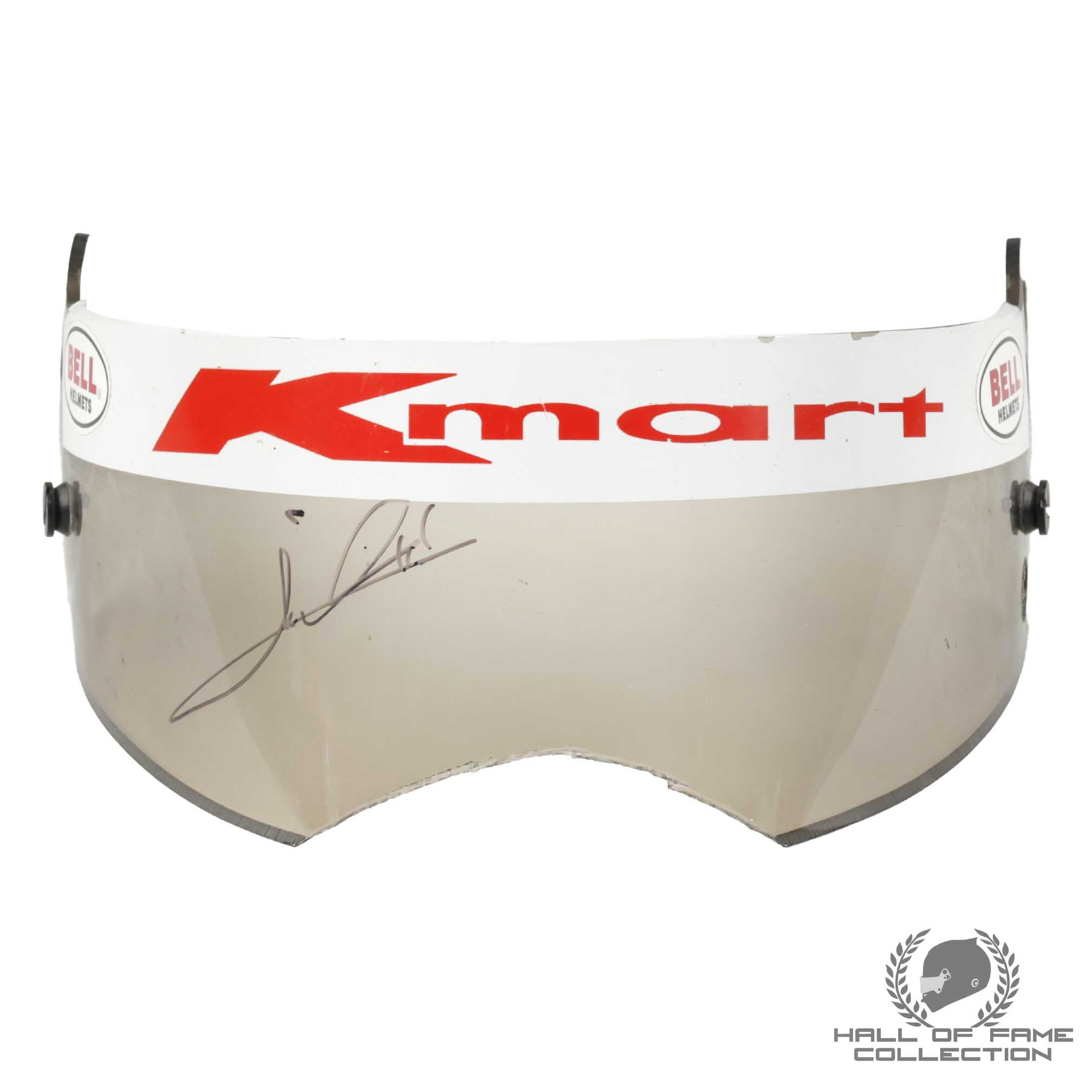 1992 Mario Andretti Signed Cut Test Used Newman/Haas Racing Visor