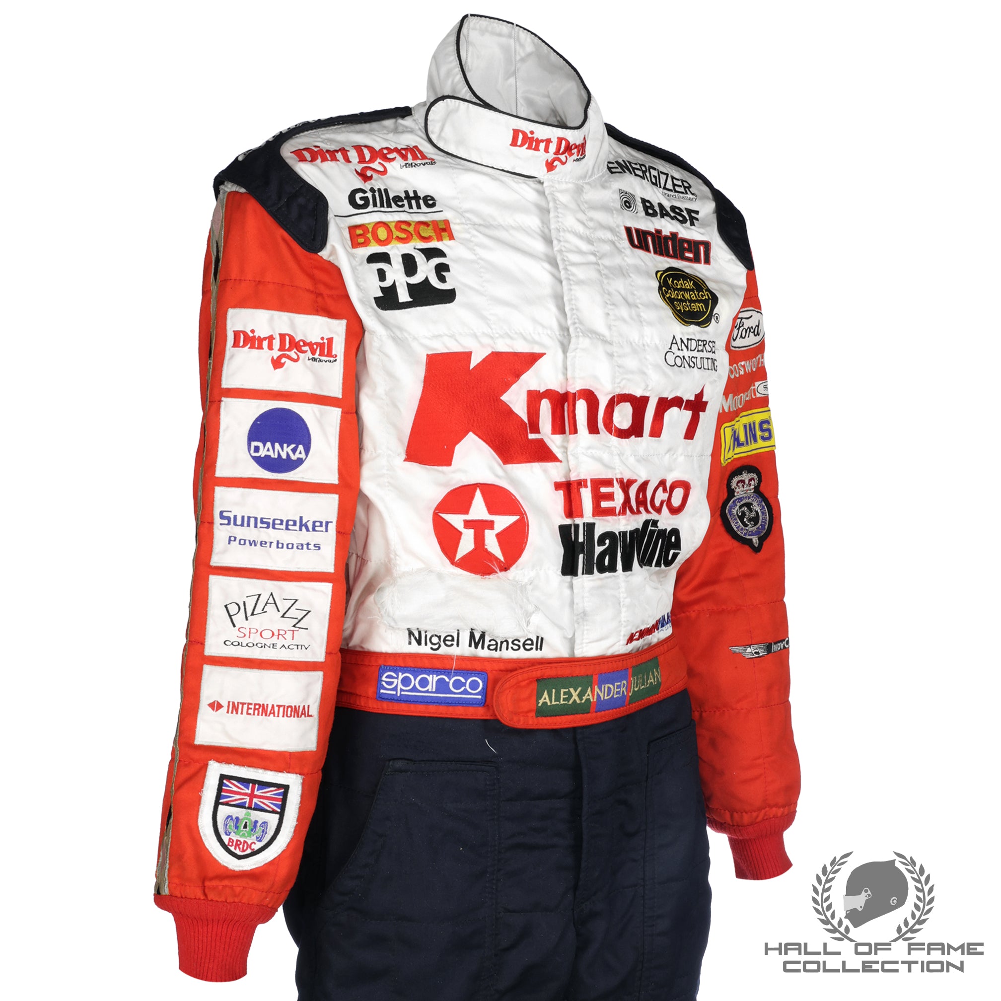 1993 Nigel Mansell Race Used Newman Haas Racing Championship Season IndyCar Suit
